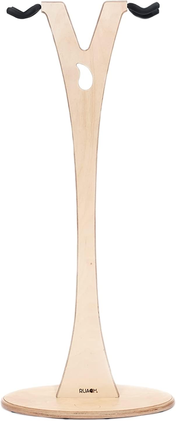 Ruach GS-2 Dual Bass, Acoustic and Electric Wooden Guitar Stand - Birch