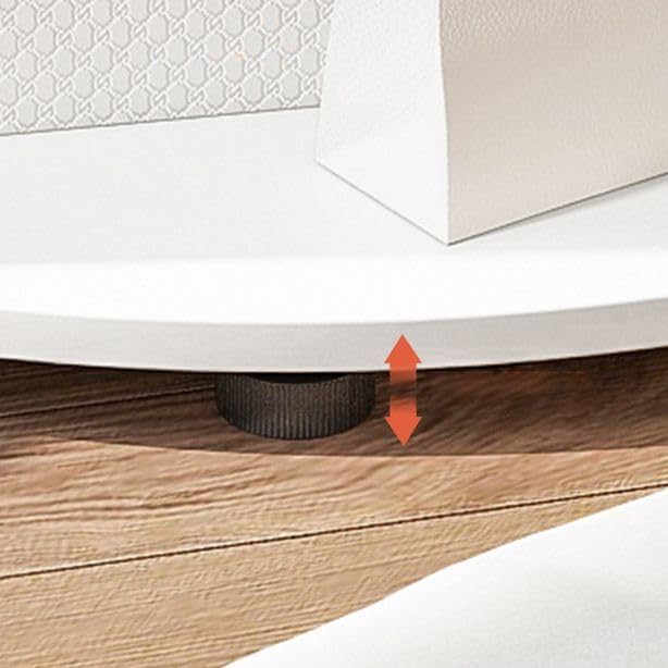 KWOKING Scandinavian Open Corner Bookshelf Metal Frame MDF Bookcase Triangle Corner Cabinet Shelf Corner Storage Living Room Bedroom Side Cabinet Shelf Rack White Gold 16