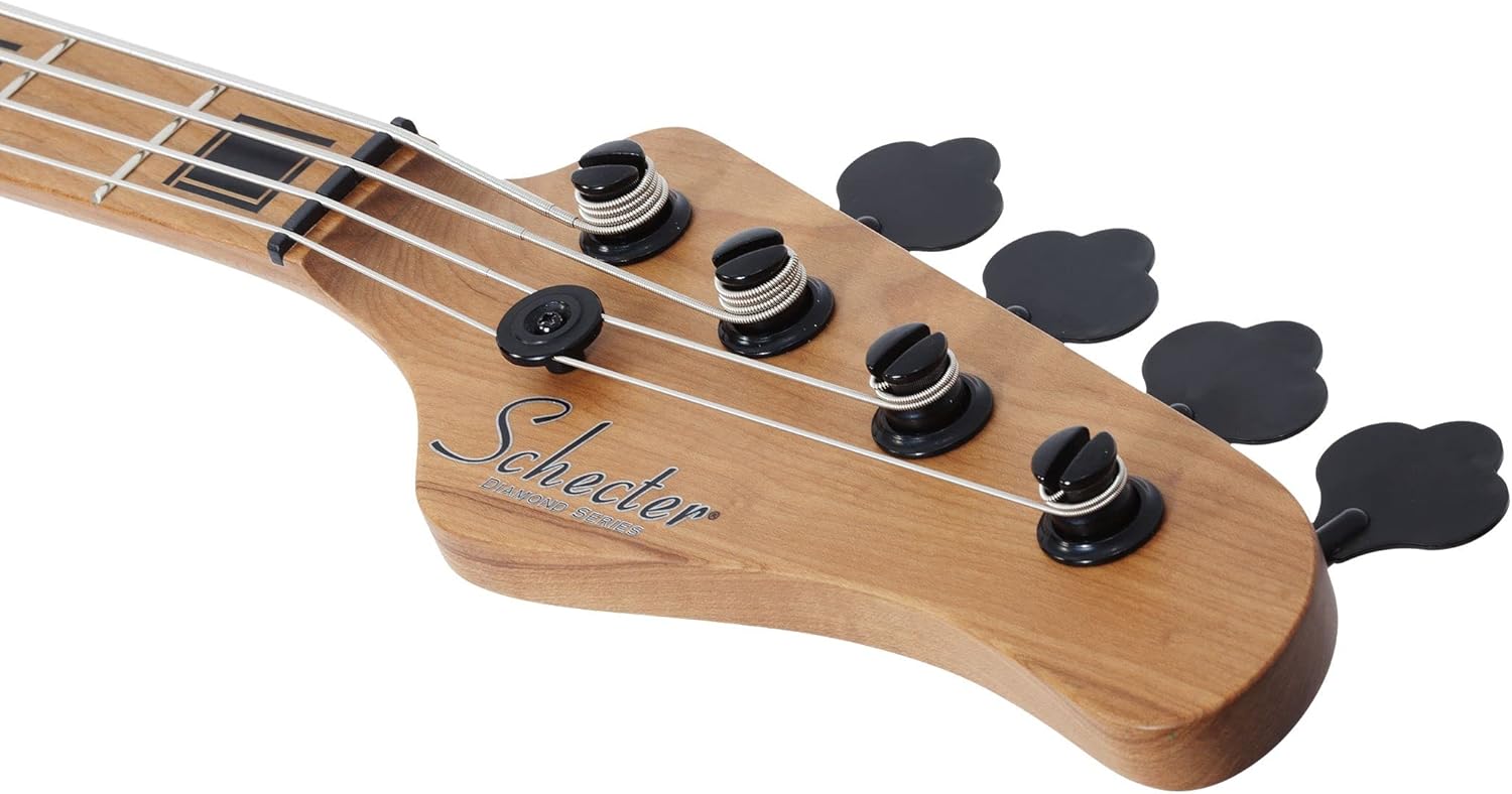 Schecter J-4 Exotic Bass Guitar, Faded Vintage Sunburst