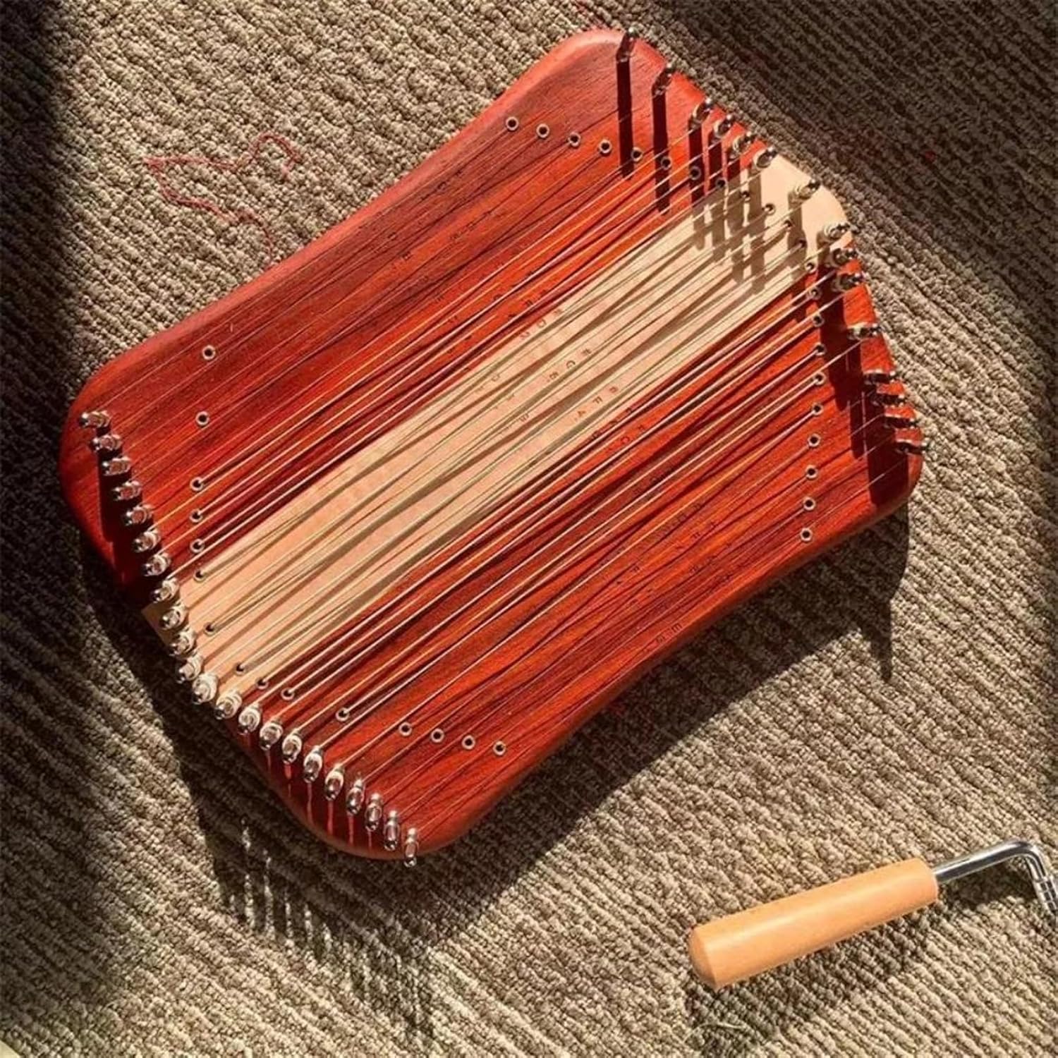 Lyre Harp Set Lyre Harp 37 Strings Professional Chromatic Scale Lyres Portable Small Harp Stringed Instruments Beginners Accessories