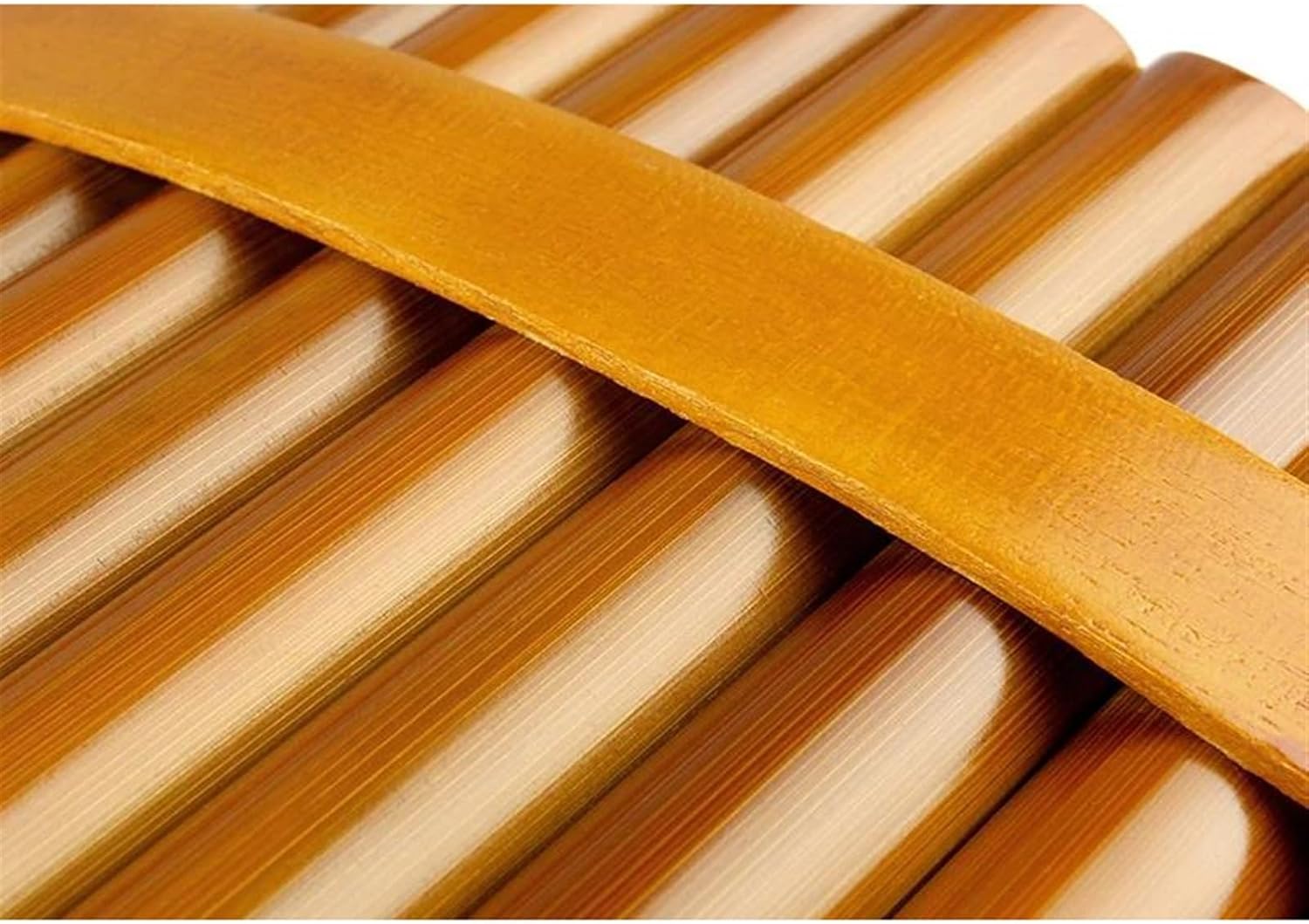 pan flute for beginners 15 Pipes Pan Flute G Key Folk Musical Instruments Brown Colour Flute Woodwind Instrument Handmade Pan Pipes (Color : 15-G-LEFT)
