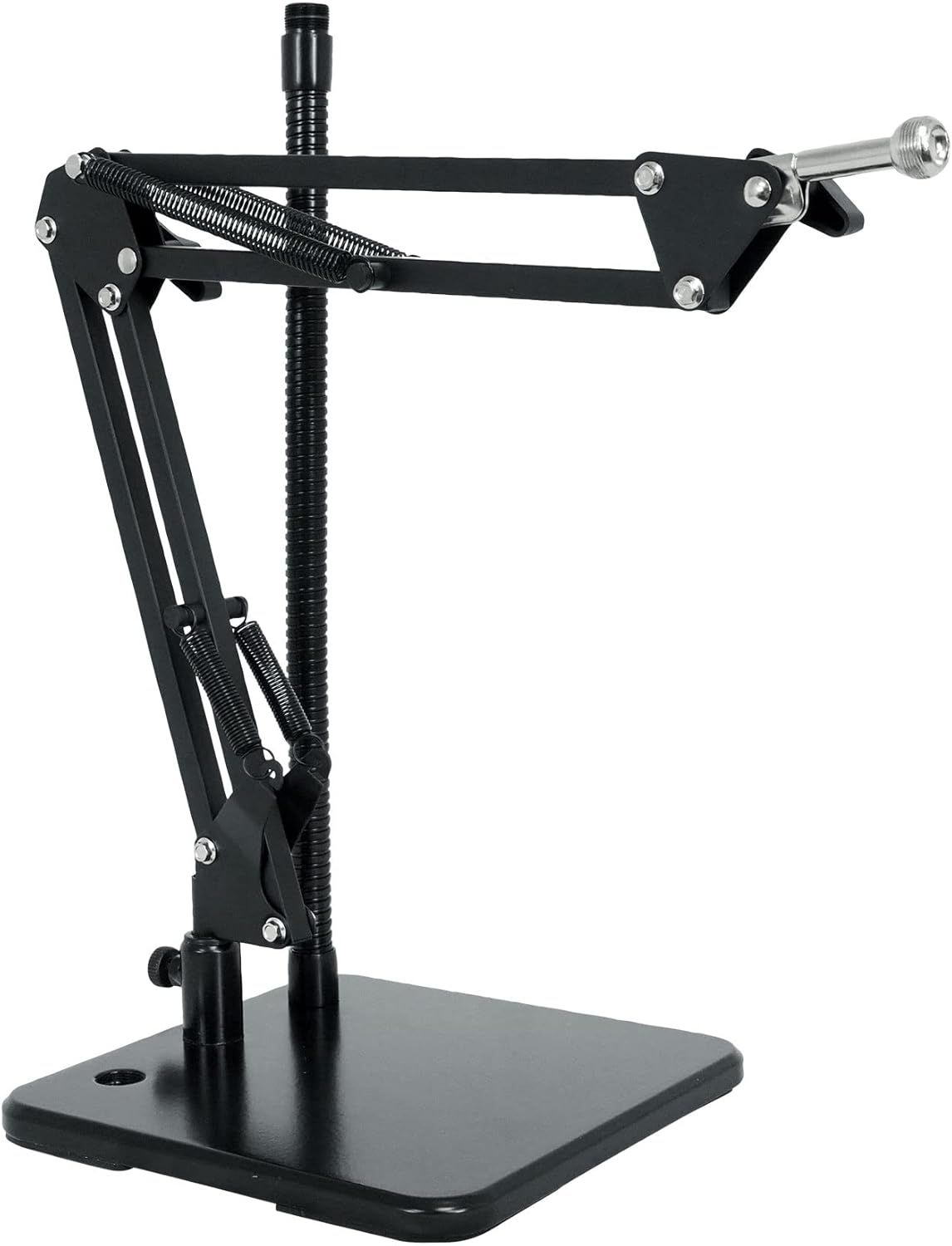 Rockville RCM PRO Bundle: Studio Recording Condenser Microphone, iStand 85 Dual Desktop Boom Arm Gooseneck Stand for Devices, 2-Items
