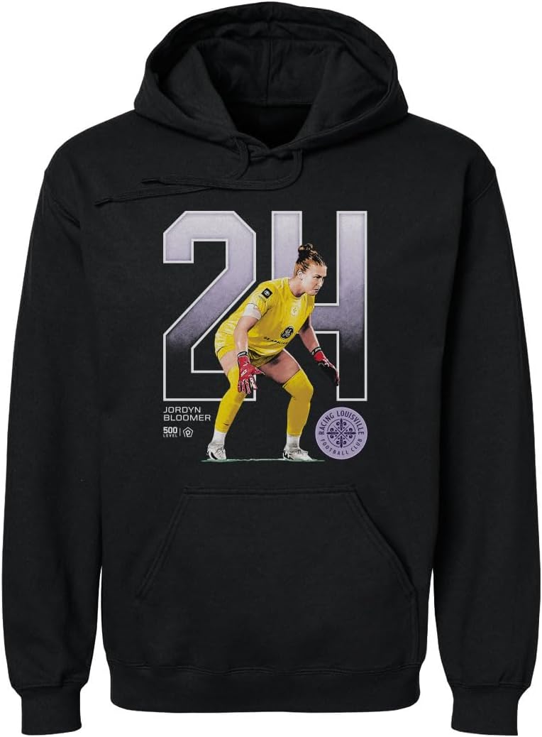 500 LEVEL Jordyn Bloomer Racing Louisville FC Outline Men's Hoodie Sweatshirt