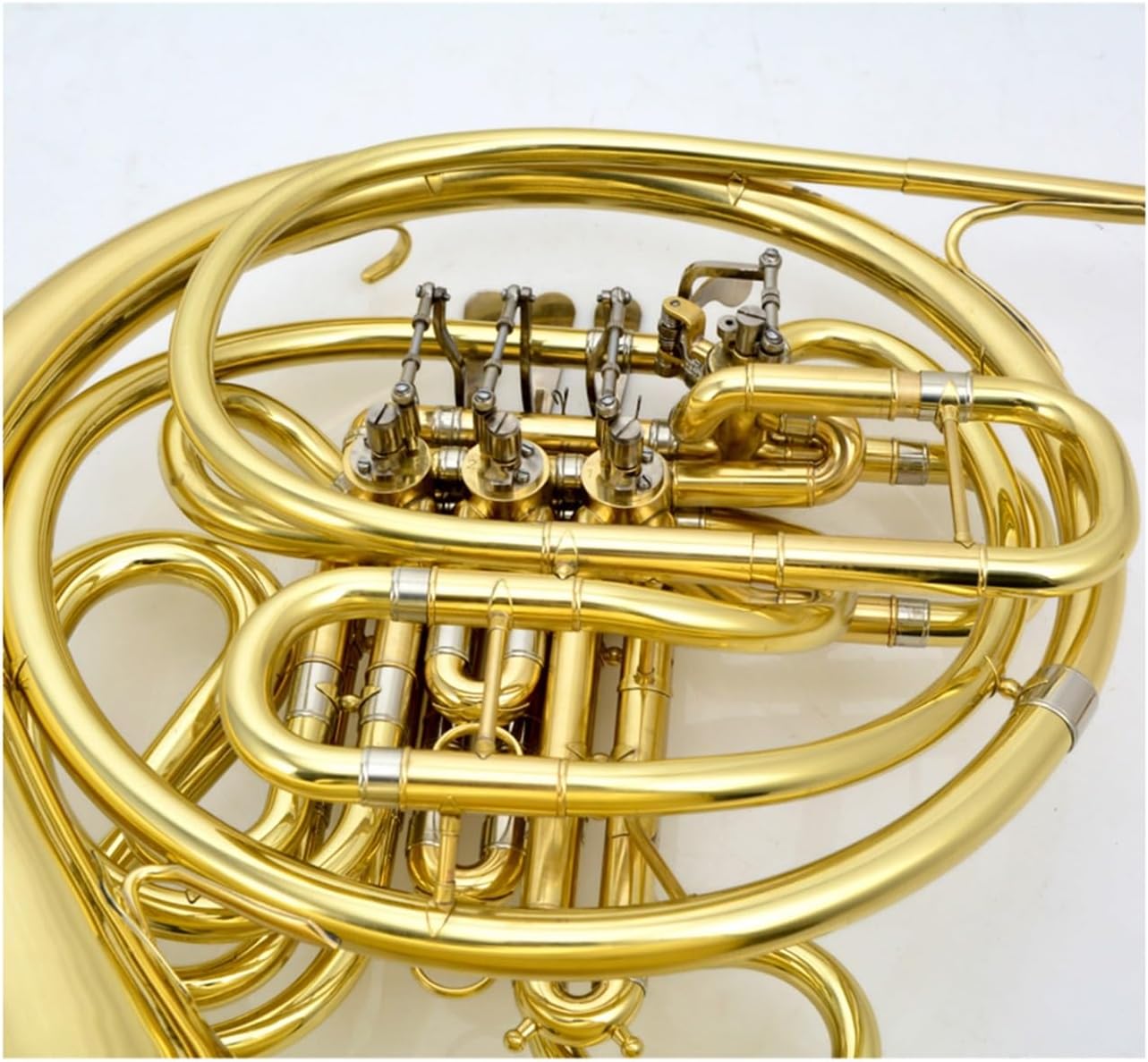 Brass French Horn Four-key Double B Flat Lacquered Gold French Horn For Adult Professional Stage Performance Band
