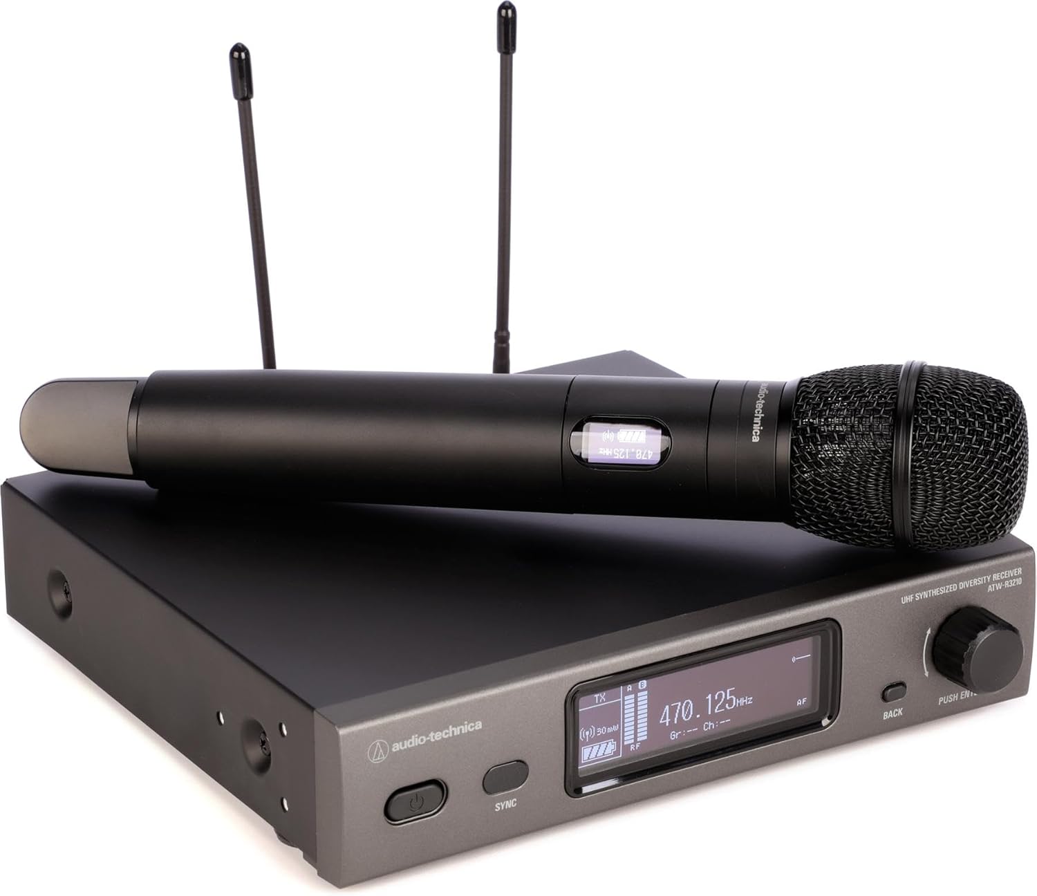 Audio-Technica 3000 Series Wireless System Wireless Handheld Microphone System (ATW-3212/C710DE2)