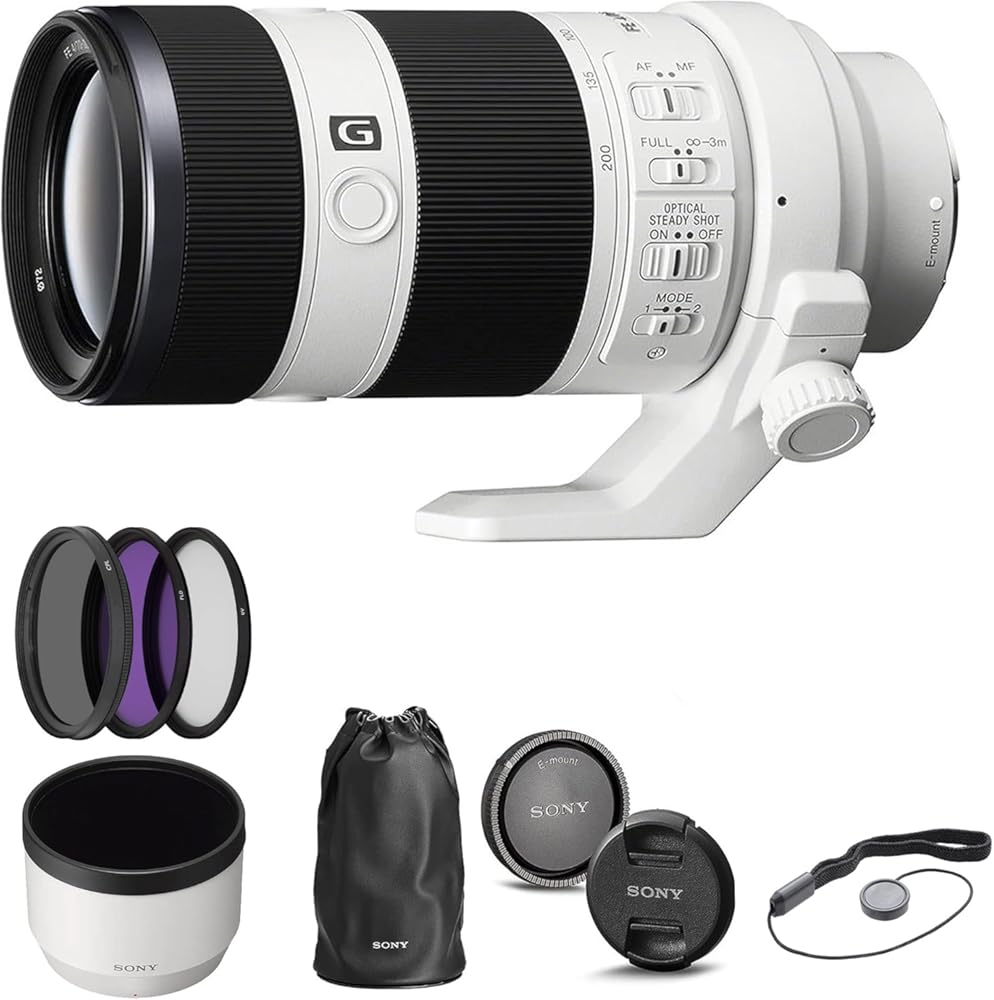 Sony FE 70-200mm f/4 G OSS Lens (SEL70200G) + Filter Kit + Lens Cap Keeper + Cleaning Kit + More (Renewed)