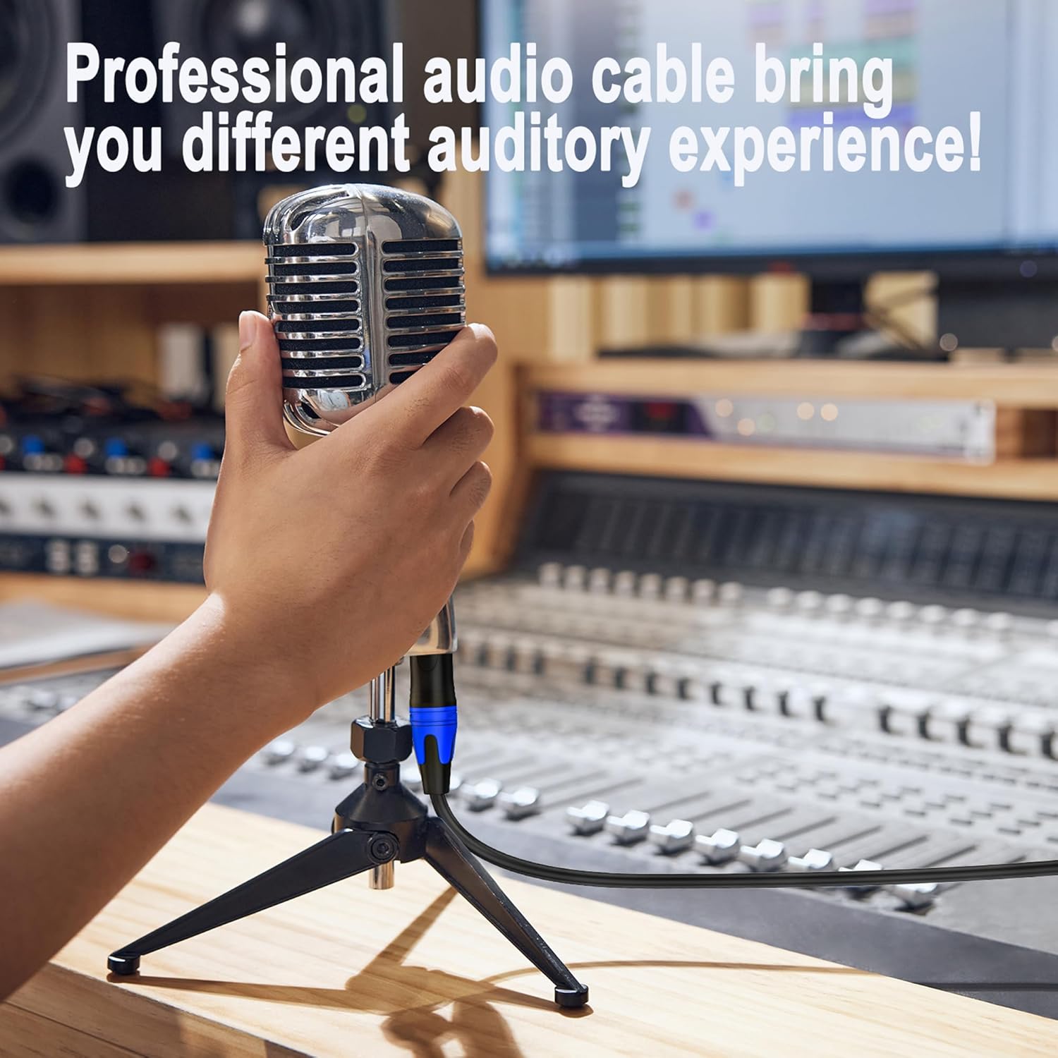 6 Pack, 50 FT XLR Male to Female Cable Professional Balanced Microphone Lead XLR Male to Female Cables, Extension Mic Cable Cord