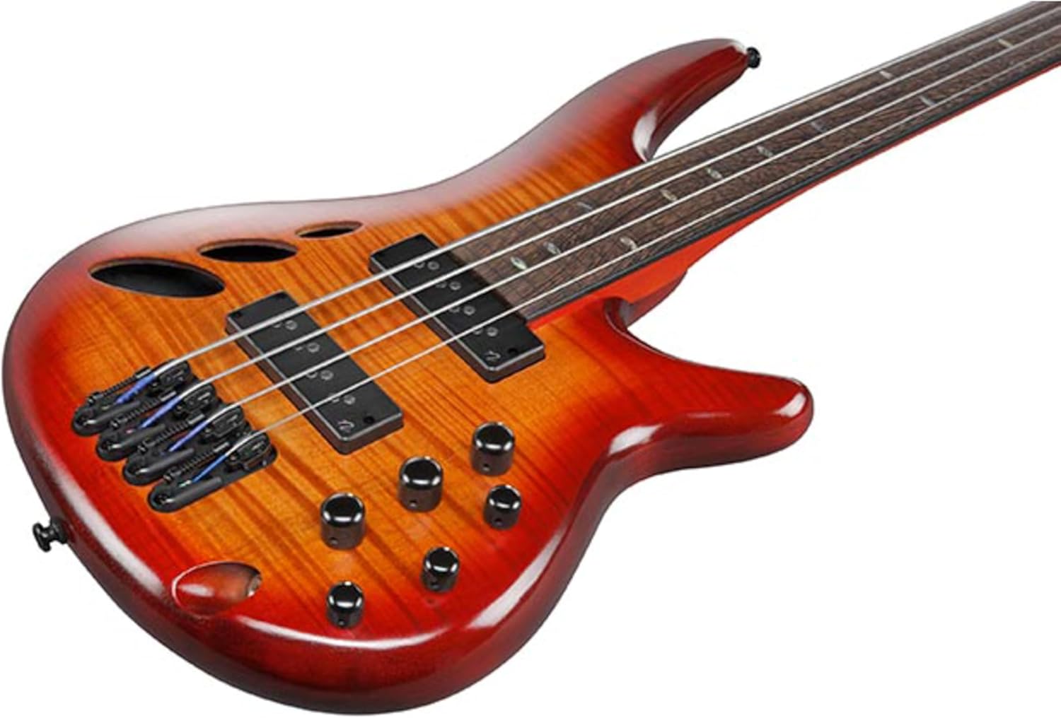 Ibanez SRD900 Bass Workshop Fretless Electric Bass Guitar - Brown Topaz Burst Low Gloss