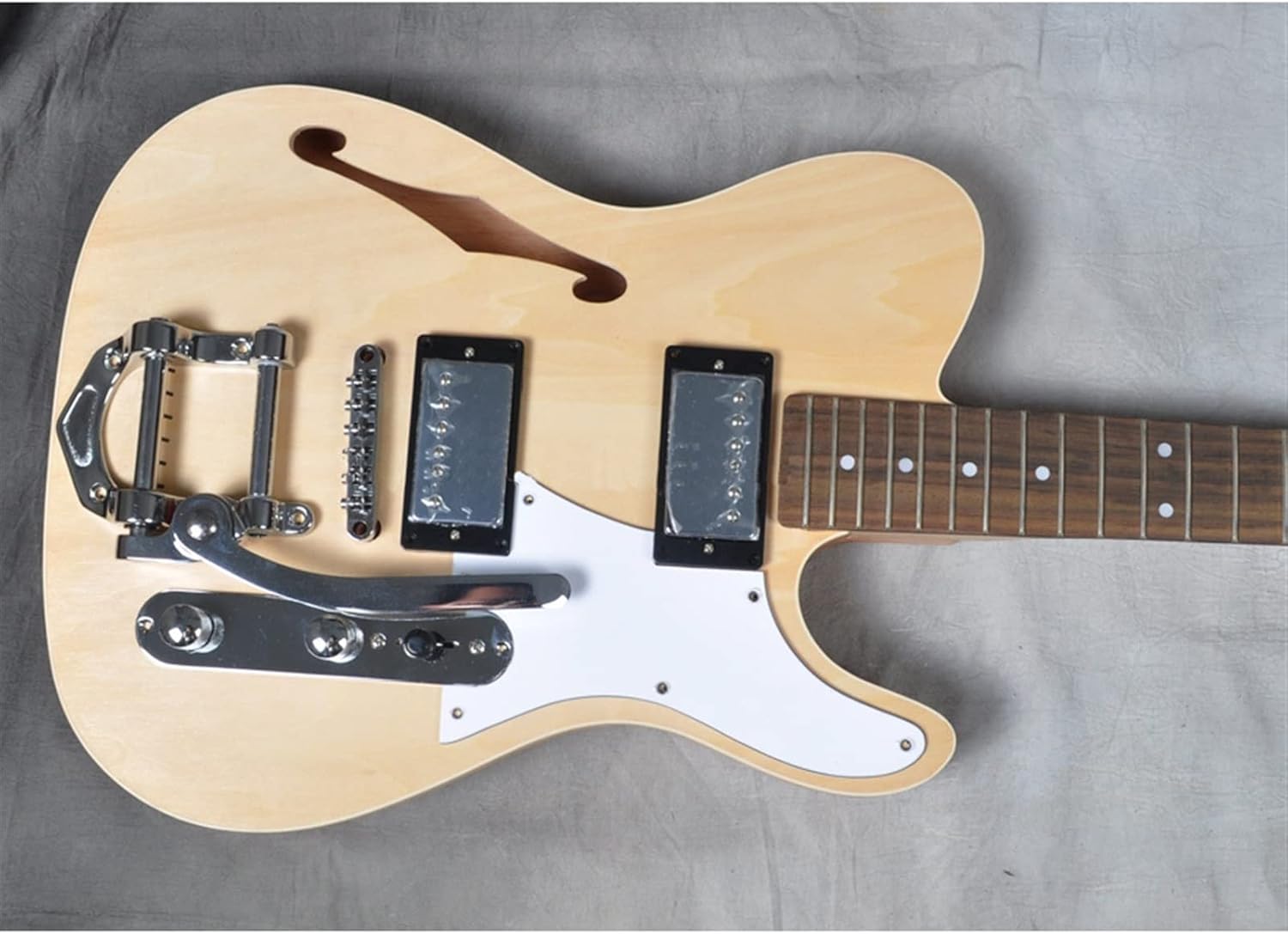 DIY Electric Guitar Kit Unfinished Semi-Hollow Mahogany Basswood Body DIY Electric Guitar Build Kit Mahogany