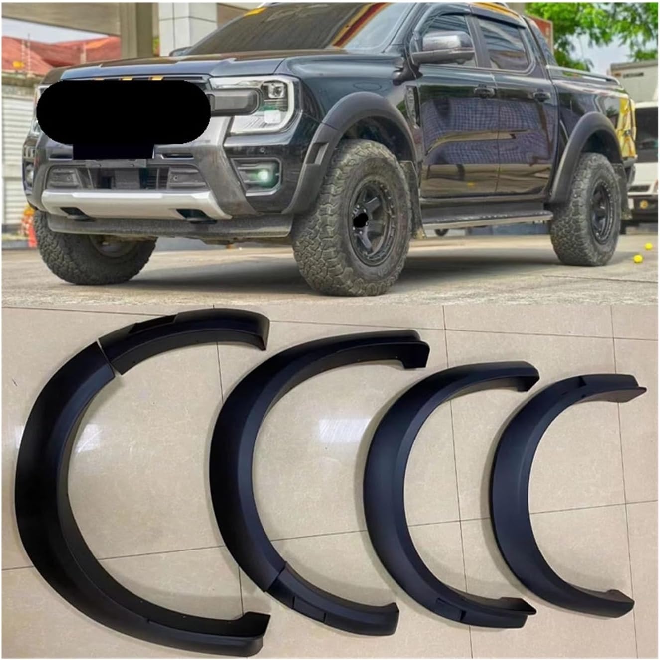 Fender Flares Wheel Arch Protector Compatible For Ford Ranger T9 2022 2023+ WILDTRAK SPORT XLT XLS XL 4X4 Car Accessories Mudguard(WILDTRACK)