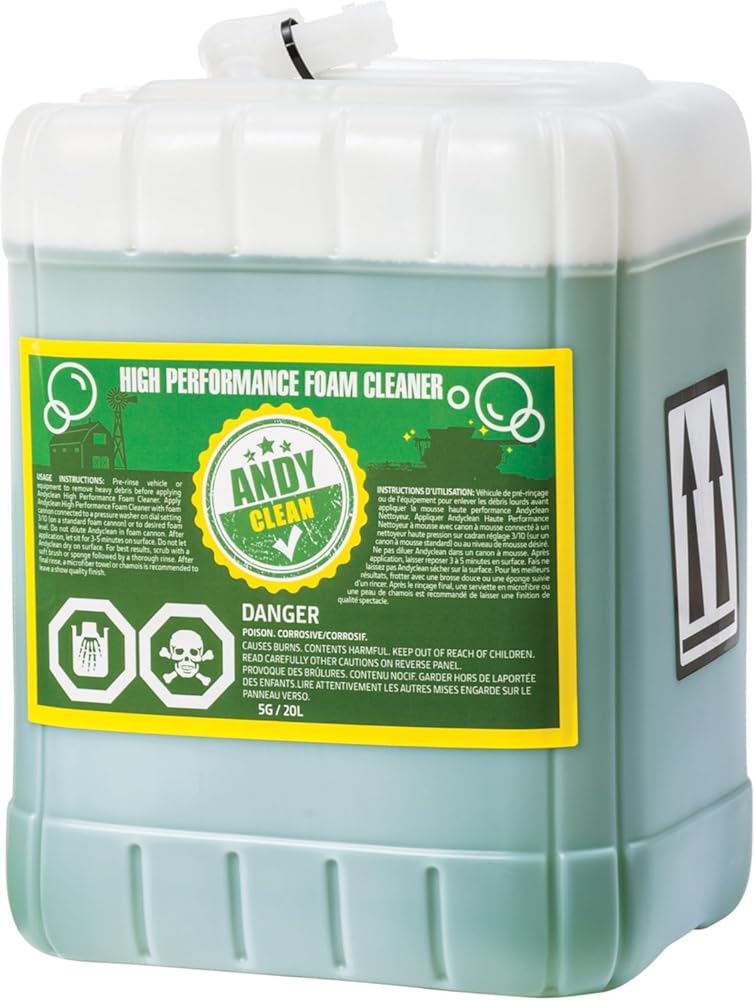 High Performance Foam Cleaner, 5 Gallon Concentrate for Pressure Washer Foam Cannons, Safe on Chrome, Aluminum, and Stainless Steel, Made in USA and Canada
