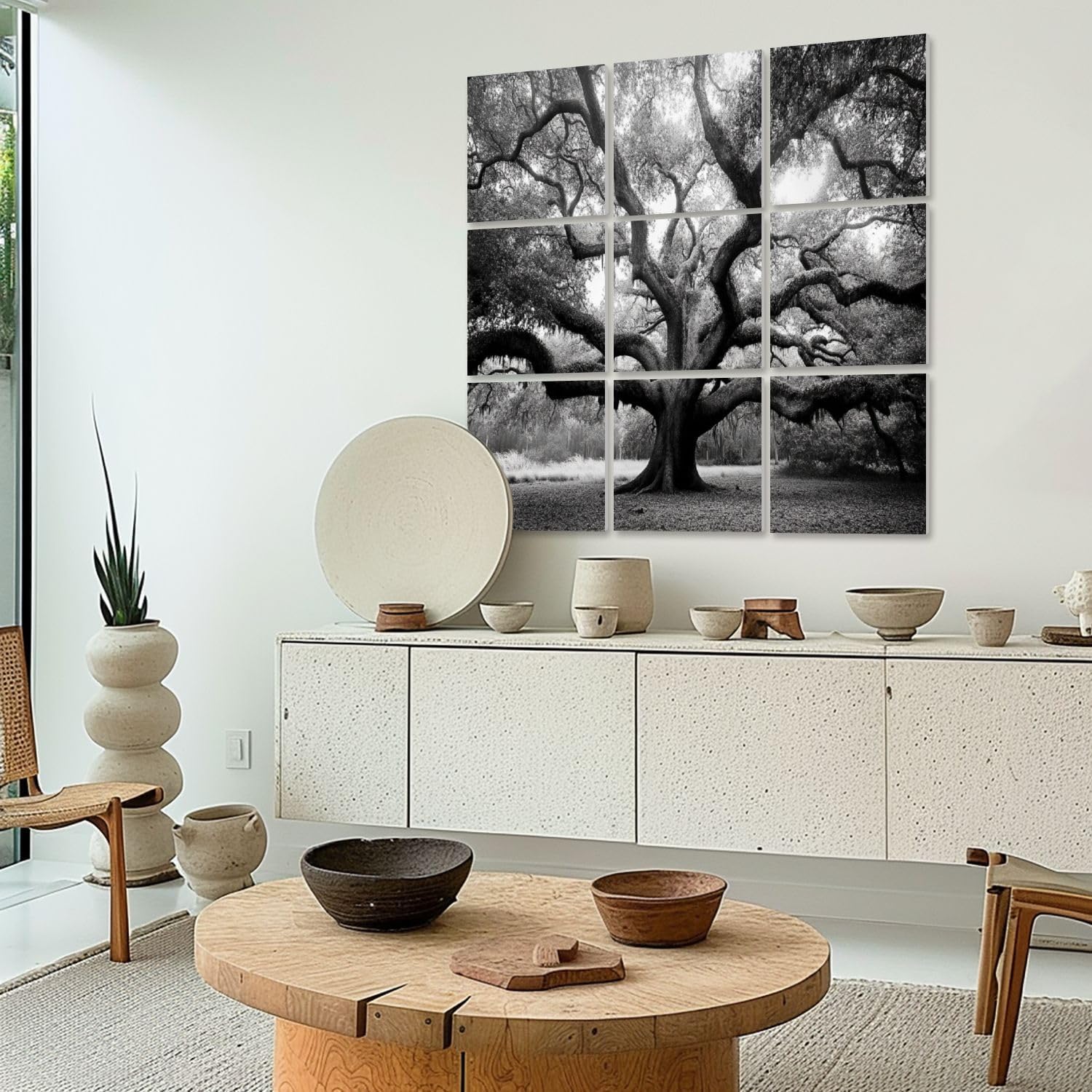 Art Acoustic Panels Self Adhesive tree pictures royalty photos 9 Packs Decorative Soundproof Wall Panels Large Sound Absorbing Panels for Home Office 60