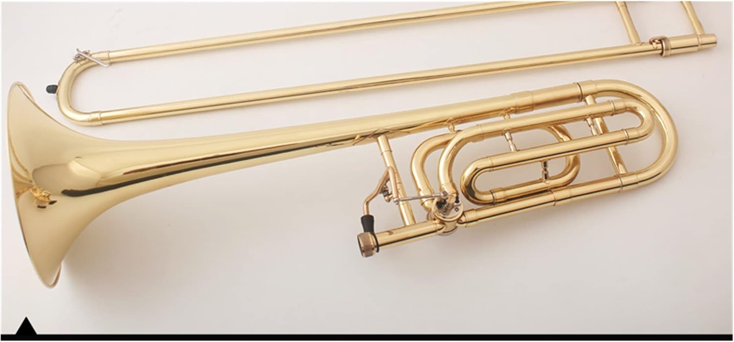 Student Trombone Professional Tenor Trombone B Flat Turn F Transposition Trombone Lacquer Gold with Accessories Trombone Kit