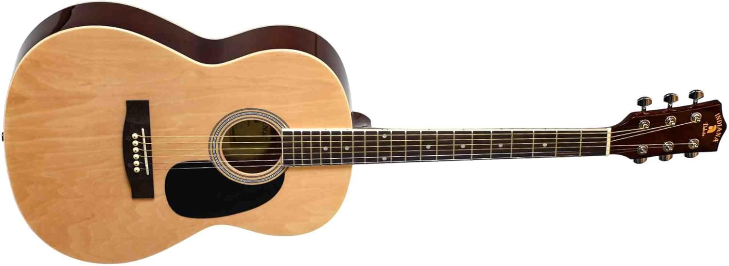 INDIANA 6 String Acoustic Guitar, Right, Natural (IDA-N)