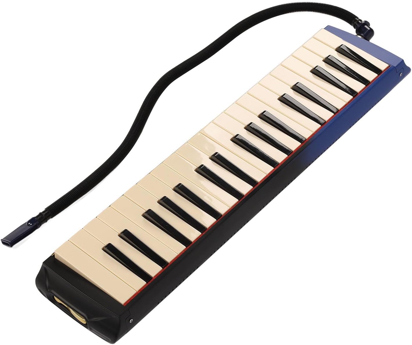 37 Key Melodica Instrument Piano Double Soft Tubes 2 Mouthpieces Professional Air Keyboard with Carrying Bag Music Score Sticker for Beginners Students Musicians ABS Material