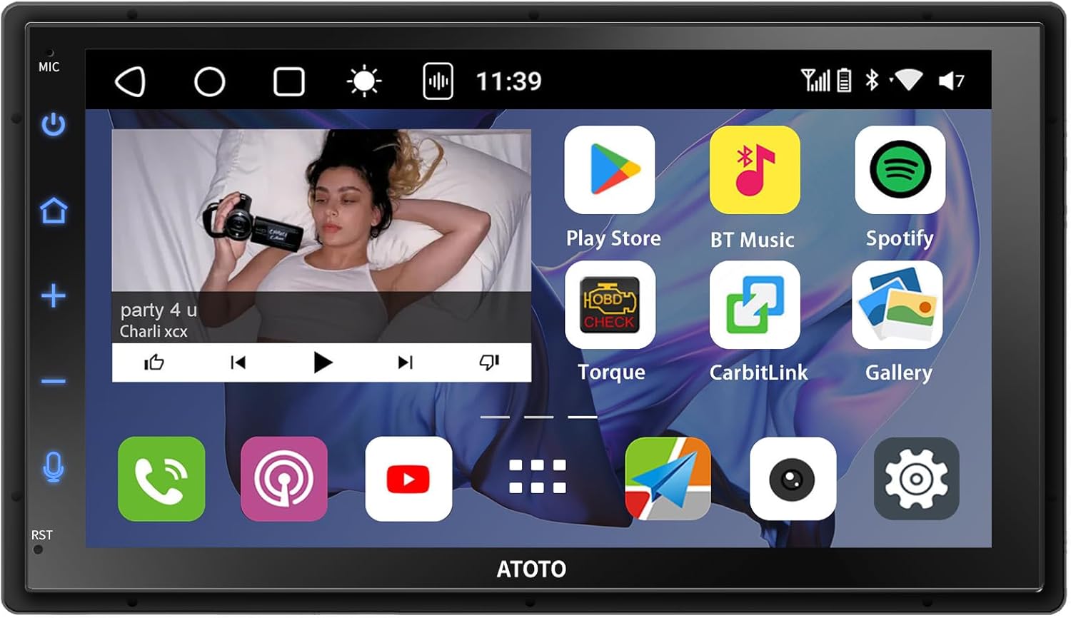 ATOTO S8 Android Double Din Car Stereo, Wireless CarPlay & Android Auto, Built-in 4G LTE, Dual Bluetooth, Live Rear View, 7