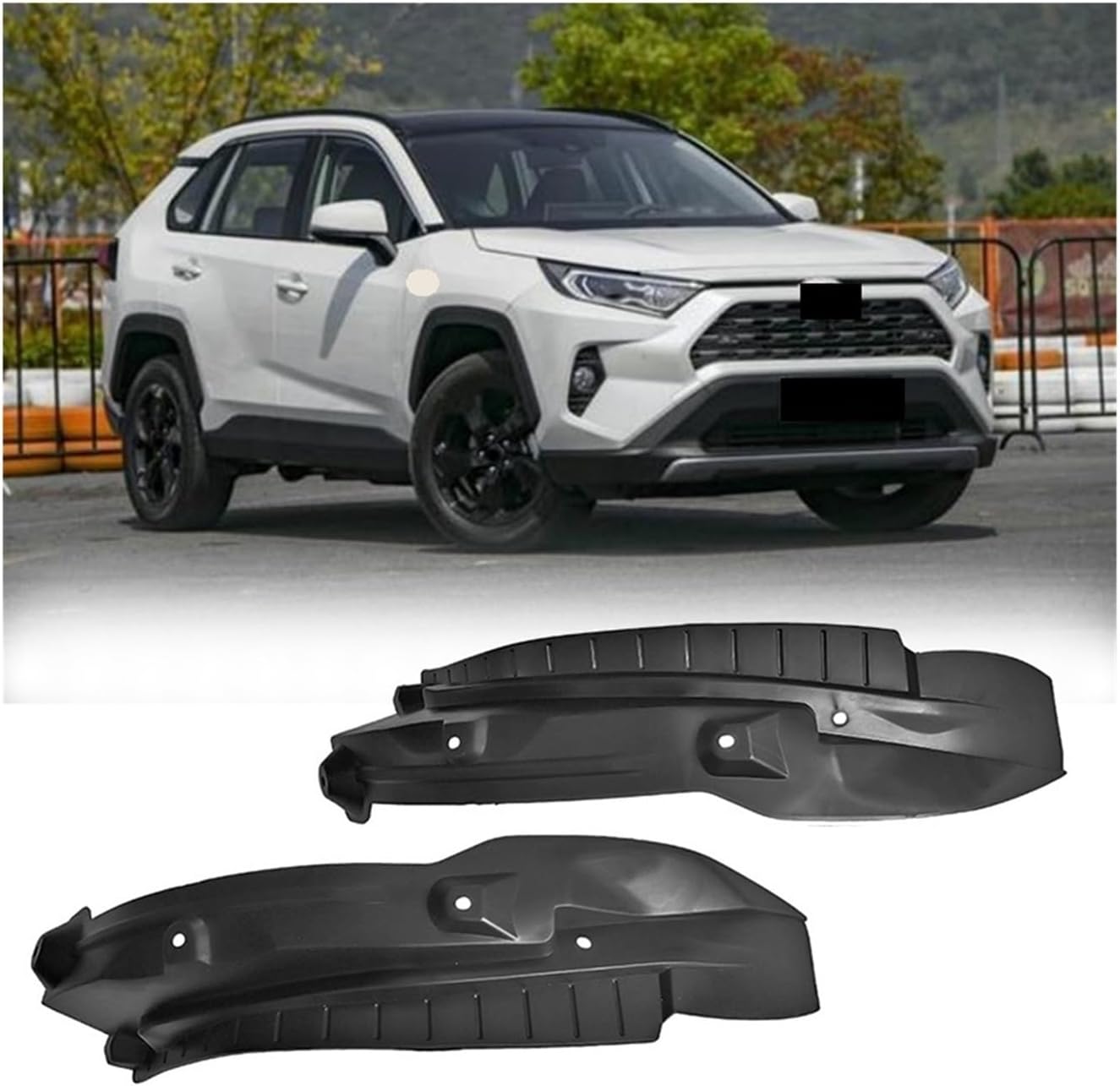 2Pcs Car Fender Car Mudguard Refit Rear Tire Fender Special Decoration Compatible For Toyota RRAV4 2019-2021