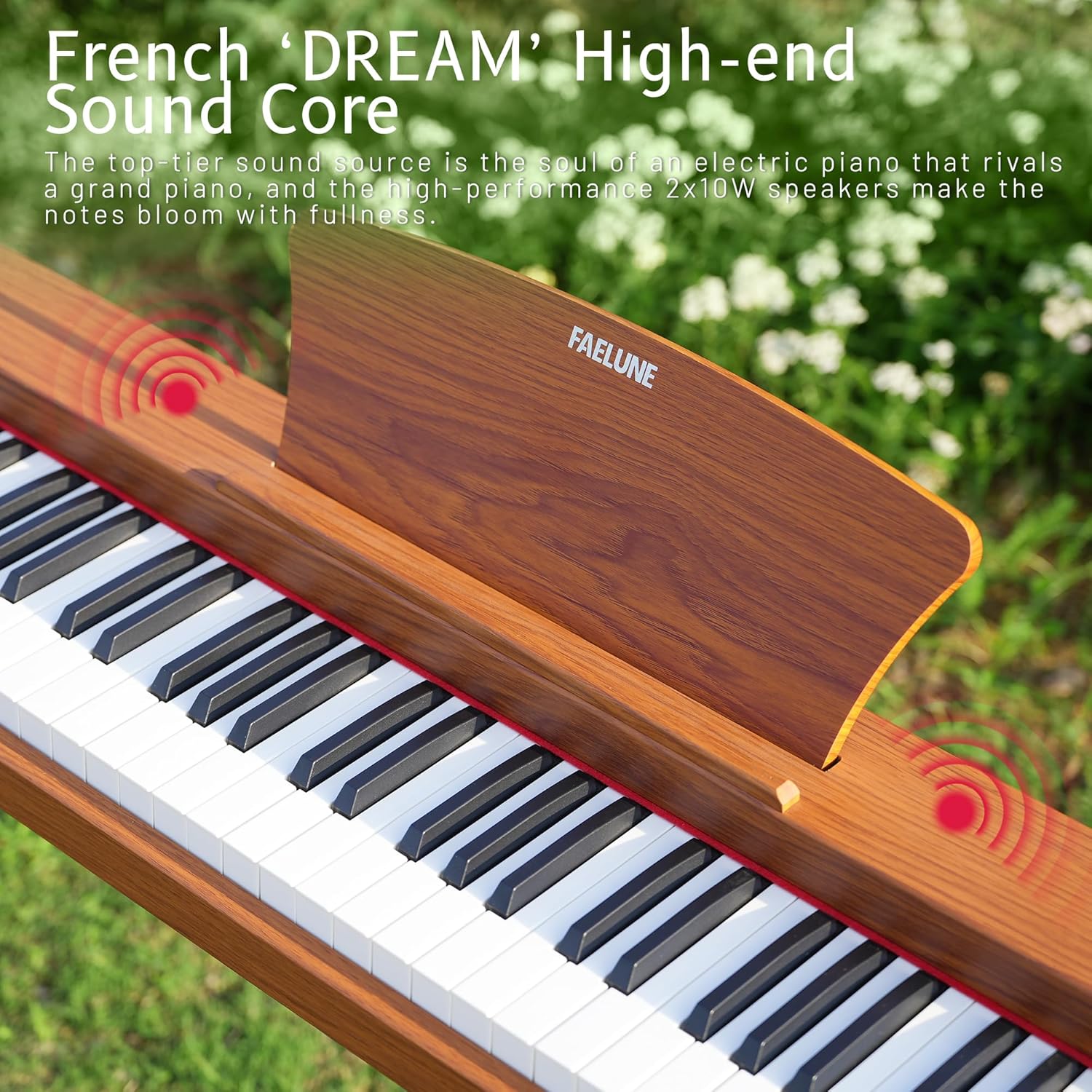 Digital Piano 88 Key Weighted Keyboard, Full-size Electric Piano for Beginners, with Triple Pedal, Sheet Music Stand,Supports USB-MIDI&BLUETOOTH Connecting, Retro Wood Color