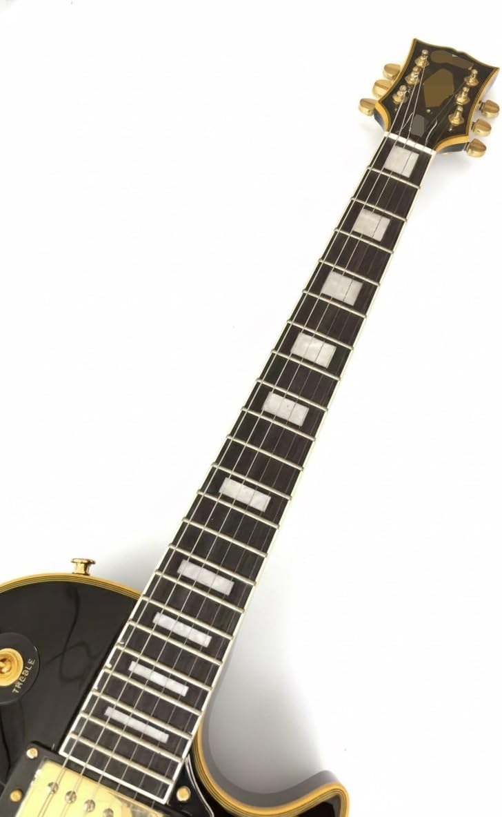 Electric Guitar Gloss Black Fixed Bridge - Solid Mahogany Body & Neck Dual Humbucker Pickups Gold Hardware