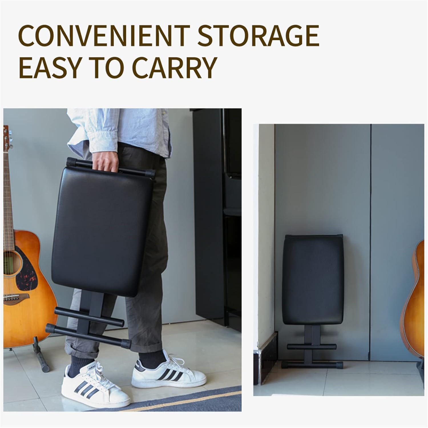 AODSK Beginner Digital Piano 88 Key Keyboard+AODSK Keyboard Bench X-Style Cushion Padded,Piano Lessons