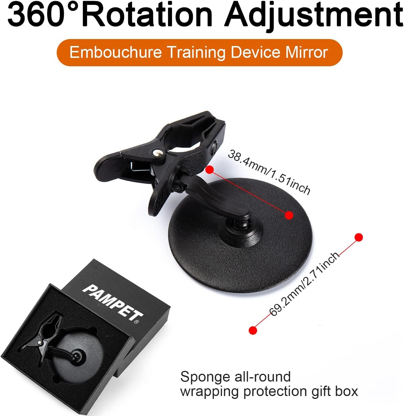 Professional Plastic Bb Trumpet Standard Trumpet Set for Student Beginner MirTra Small Embouchure Training Device Mirror For All Brass Instruments Adapted Trumpet,Trombone,French Horn,Euphonium,etc