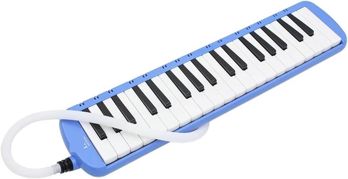 Melodica 37-Key Melodica Portable Tone Piano Mouth Organ Harmonica Pianica Keyboard Instrument With Windpipe Backstrap(Pink)