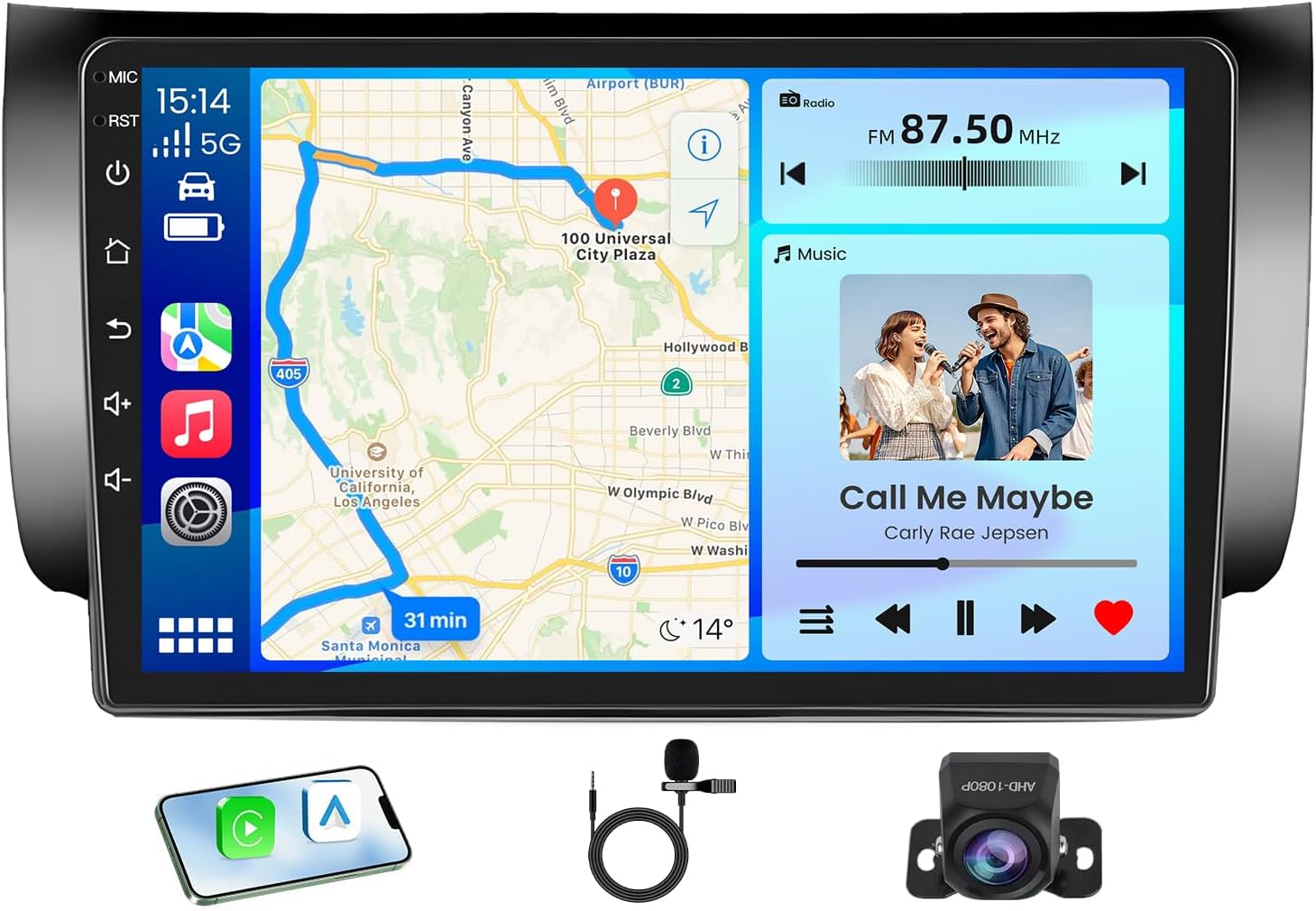 Car Radio for Nissan Sentra 2013-2017: 10 Inch Upgrade 1280 * 800 Touchscreen Car Stereo with Carplay Android Auto GPS 5GWiFi Bluetooth SWC FM 1080P Backup Camera