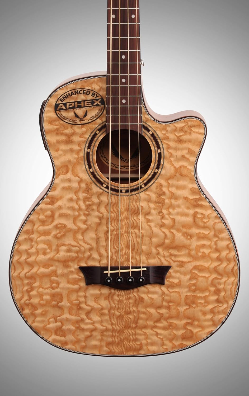 Dean EQA Exotica Quilt Ash Acoustic-Electric Guitar, Gloss Natural