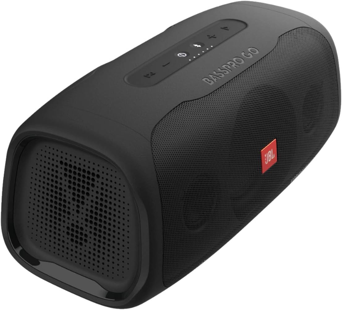JBL BassPro Go - in-Vehicle Powered subwoofer & Full-Range Portable Bluetooth Speaker,Black