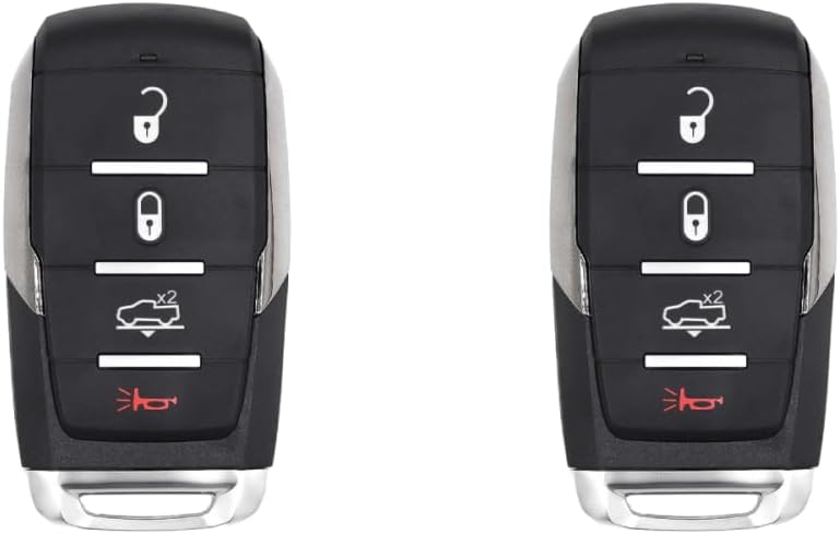 Replacement Smart Key Fob for RAM 1500 Big Horn 2022 FCC OHT-4882056 OHT4882056 Part Number 68584152 68584152AA Pack of 2