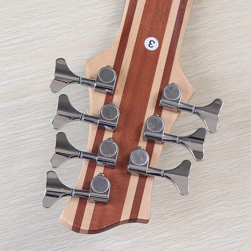 7-String Bass Guitar, 43-Inch, Neck-Through, Solid Sapele Body Active/Passive Pickups,24-Fret(Model 1)