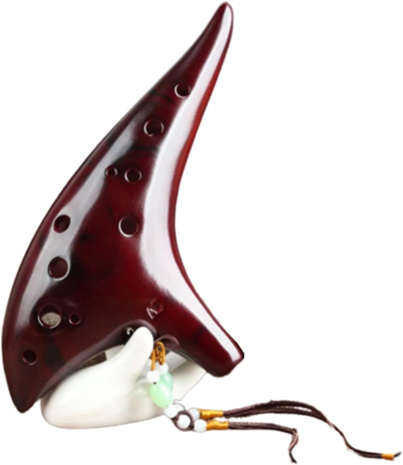 TSTS Alto C Key 12 Holes Classic Glossy Bright Glaze Woodwind Musical Instrument Ocarina Children Ocarina (Color : 03)