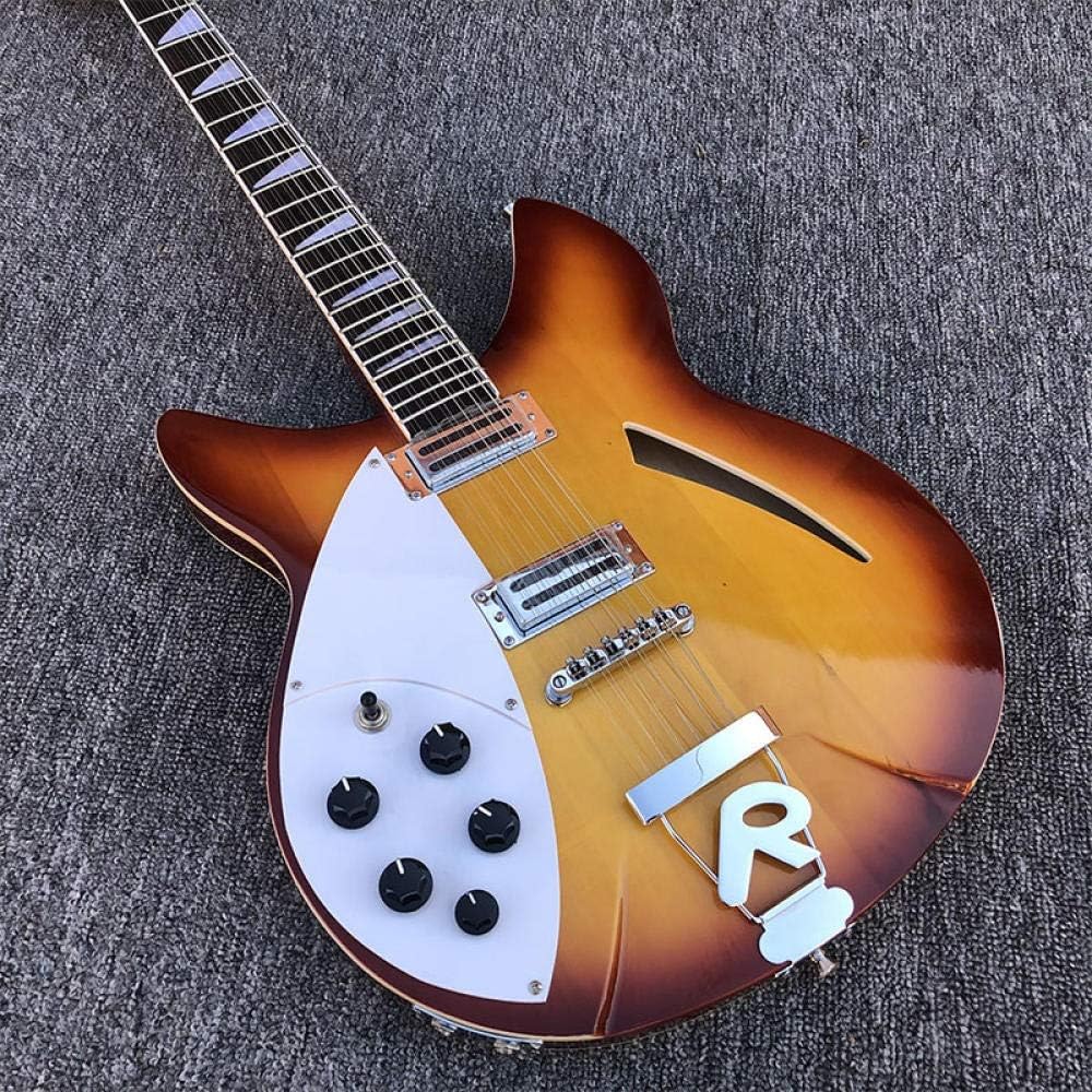 12 String Left Hand Electric Guitar Electric Guitar with R Tail Rosewood Fingerboard Acoustic Guitars (Color : Guitar Size : 41 inches)
