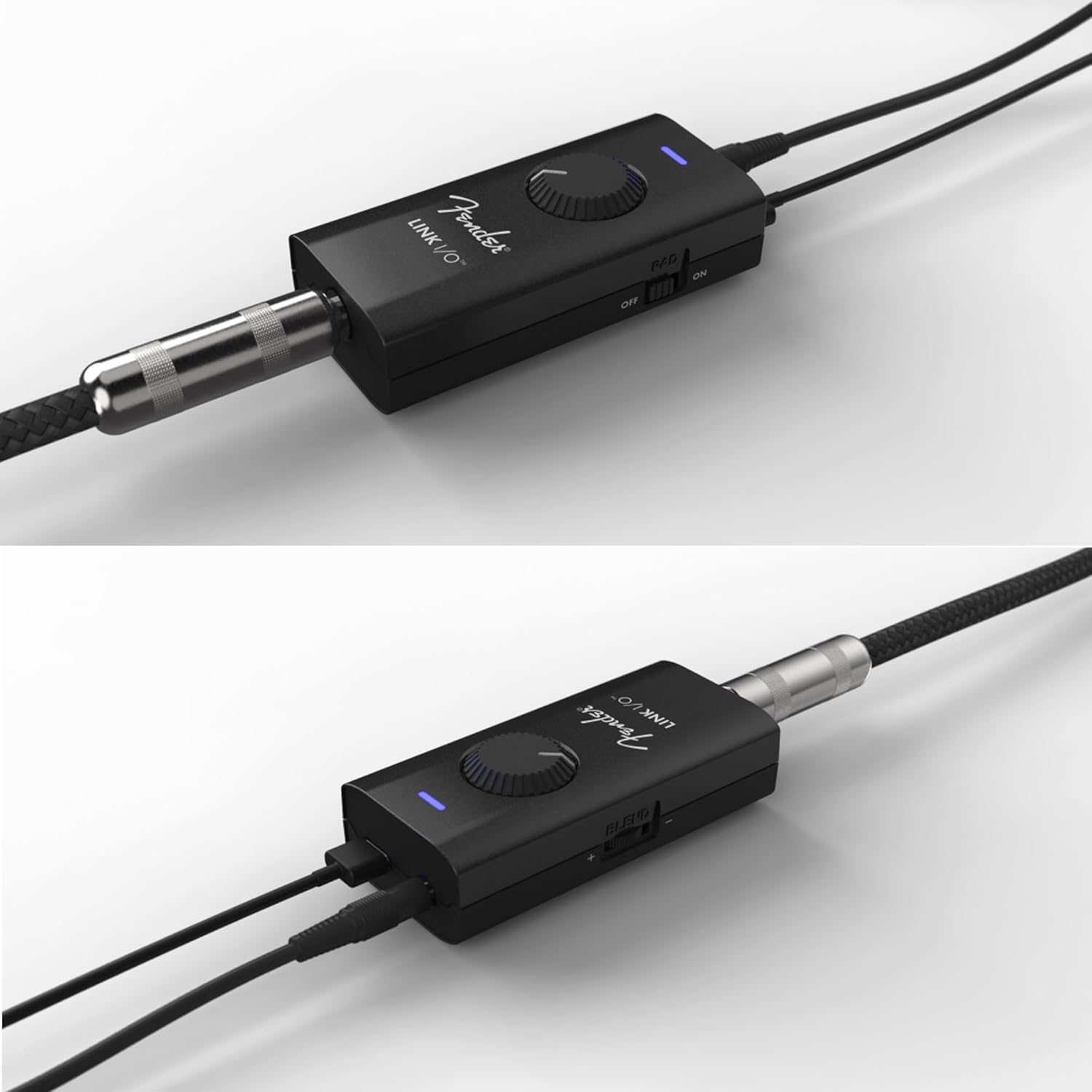 Fender Link I/O Studio Grade Audio Interface Bundle with Instrument Cable and Headphones