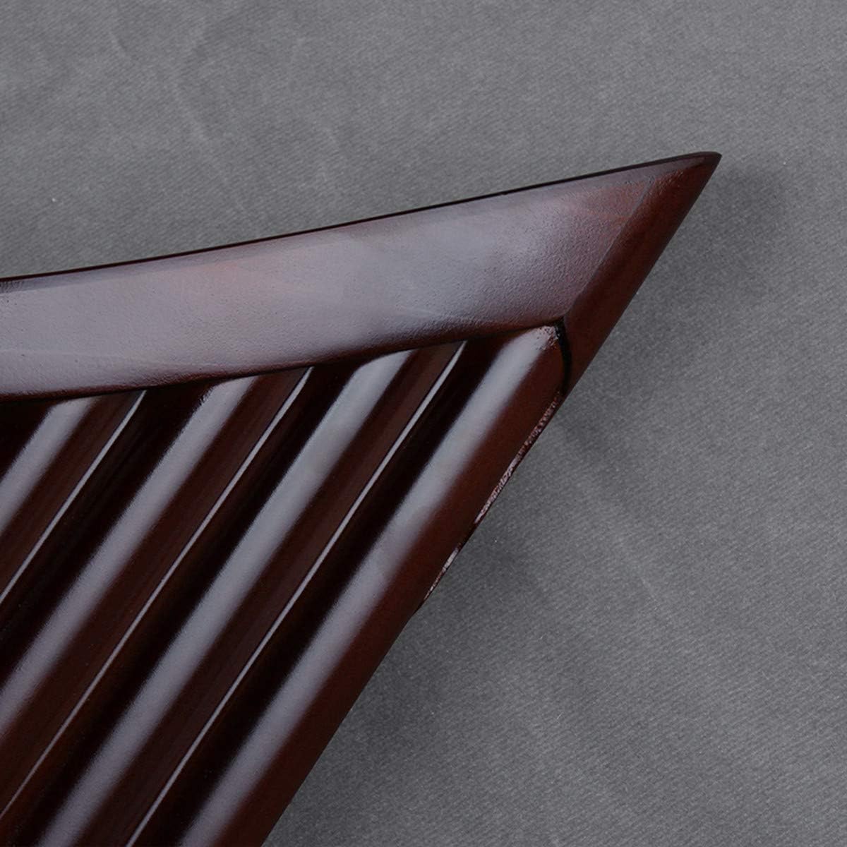 25 Pipes G Key Natural Bamboo Pan Flute Chinese Traditional Musical Instrument Brown Pan Pipes Easy to Learn with Black case (Right-Hand Pan Flute)