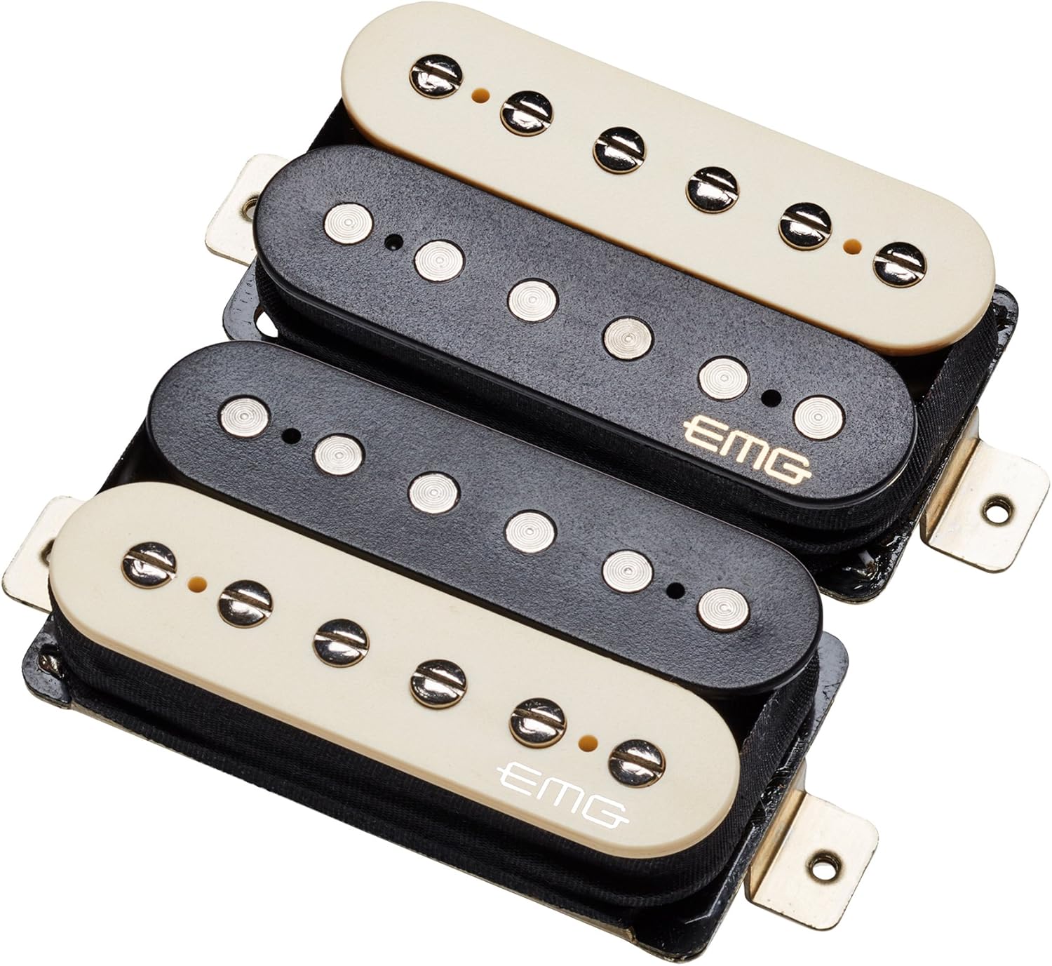 EMG Retro Active Hot 70 Guitar Pickup Set, Zebra