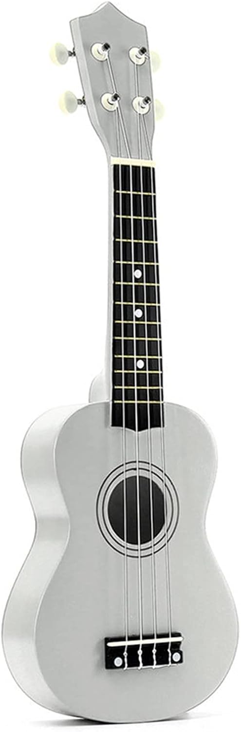 21 Inch Basswood Soprano Ukulele Guitar Rosewood 4 Strings Ukulele Bass Guitar Uke Kids Gift Musical Instruments Ukuleles (Color : Milk White)