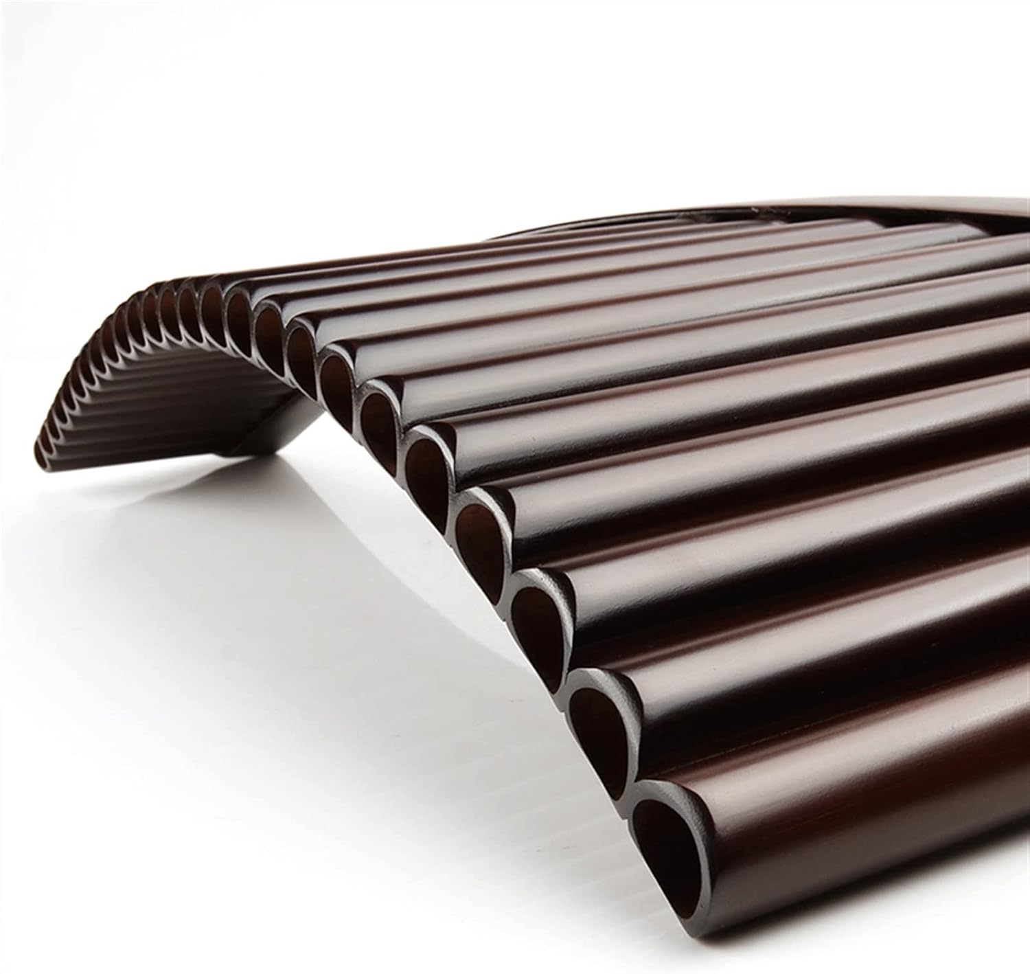 25 Pipes C Key Brown Pan Flute Traditional Woodwind Instrument Bamboo Handmade Pipe (Color : Right)