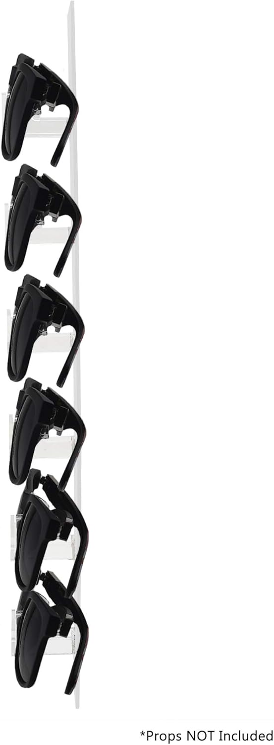 Marketing Holders 12 Pack Safety Glasses Holder 6 Pair Wall Mount with Hardware Automotive Plants Mining Sites Eyewear Rack for Optical Centers and Outlet Stores Lightweight Durable Clear Acrylic