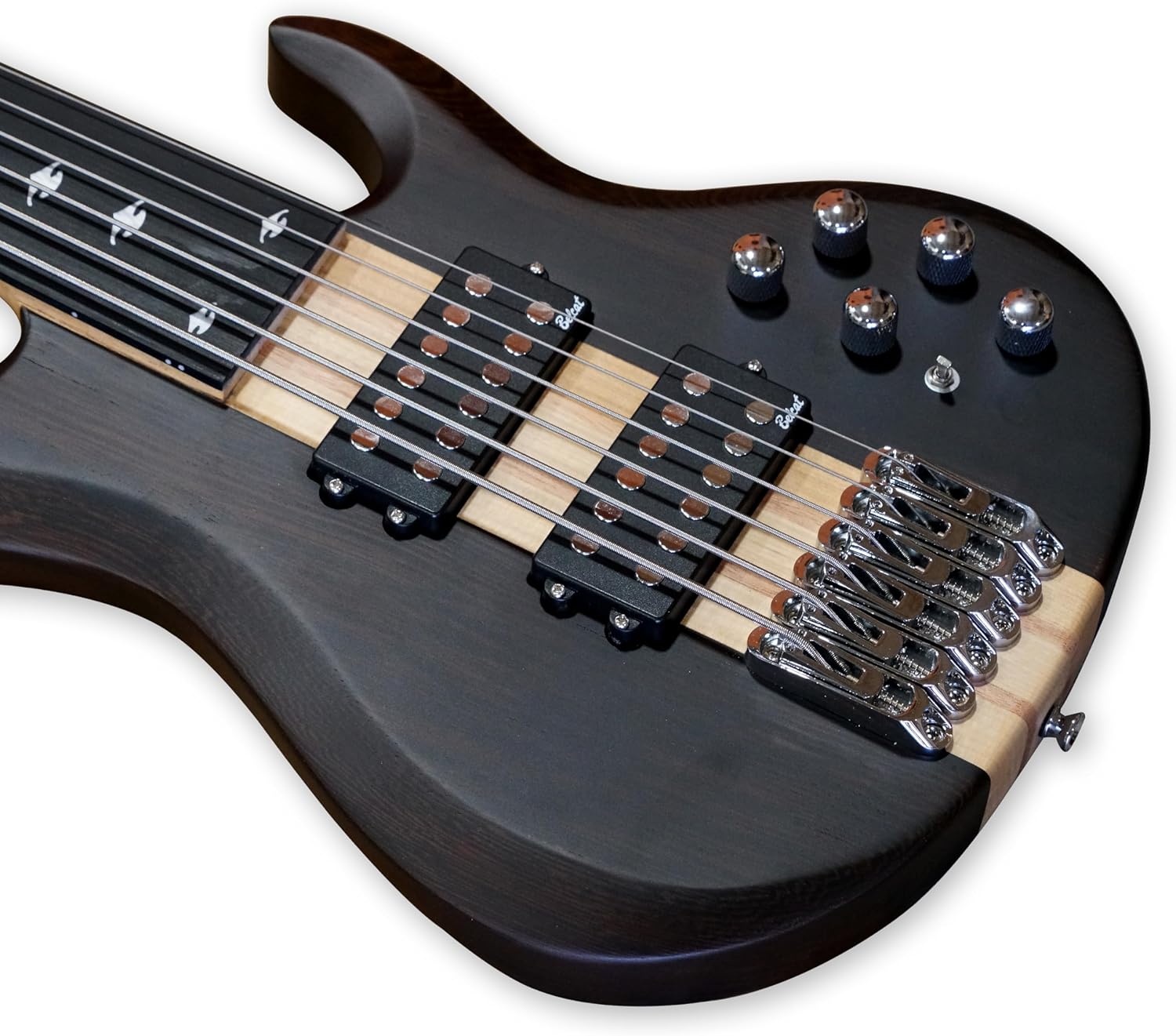 TARIO Fretless 6 string through-neck electric bass Guitar Millettia Laurentii body