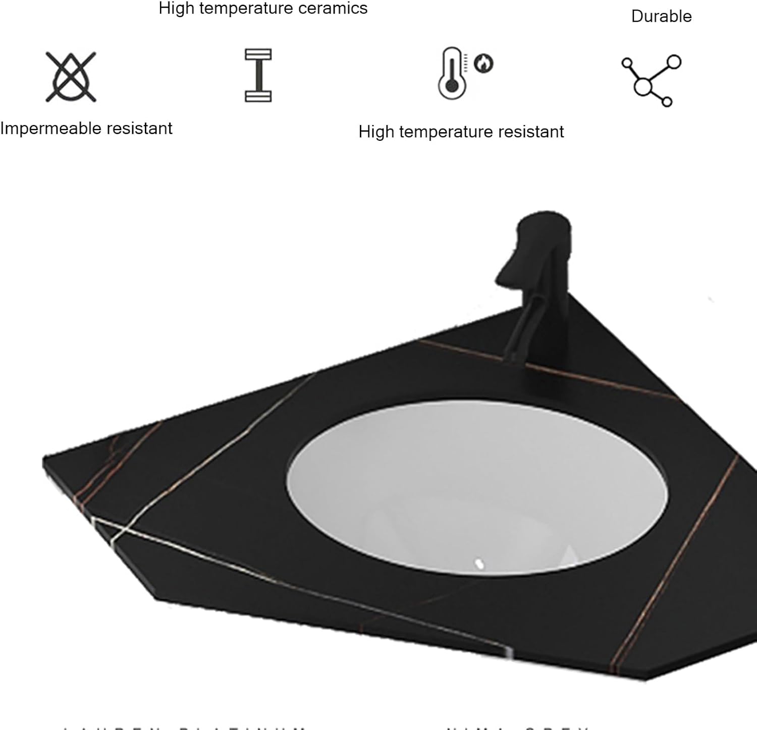 Corner Bathroom Sink, Corner Bathroom Vanity, Ceramic Bathroom Corner Sinks, Mount Bathroom Sink, Corner Wall Mount Bathroom Sink, Corner Balcony Sink with Storage Container(Gray)