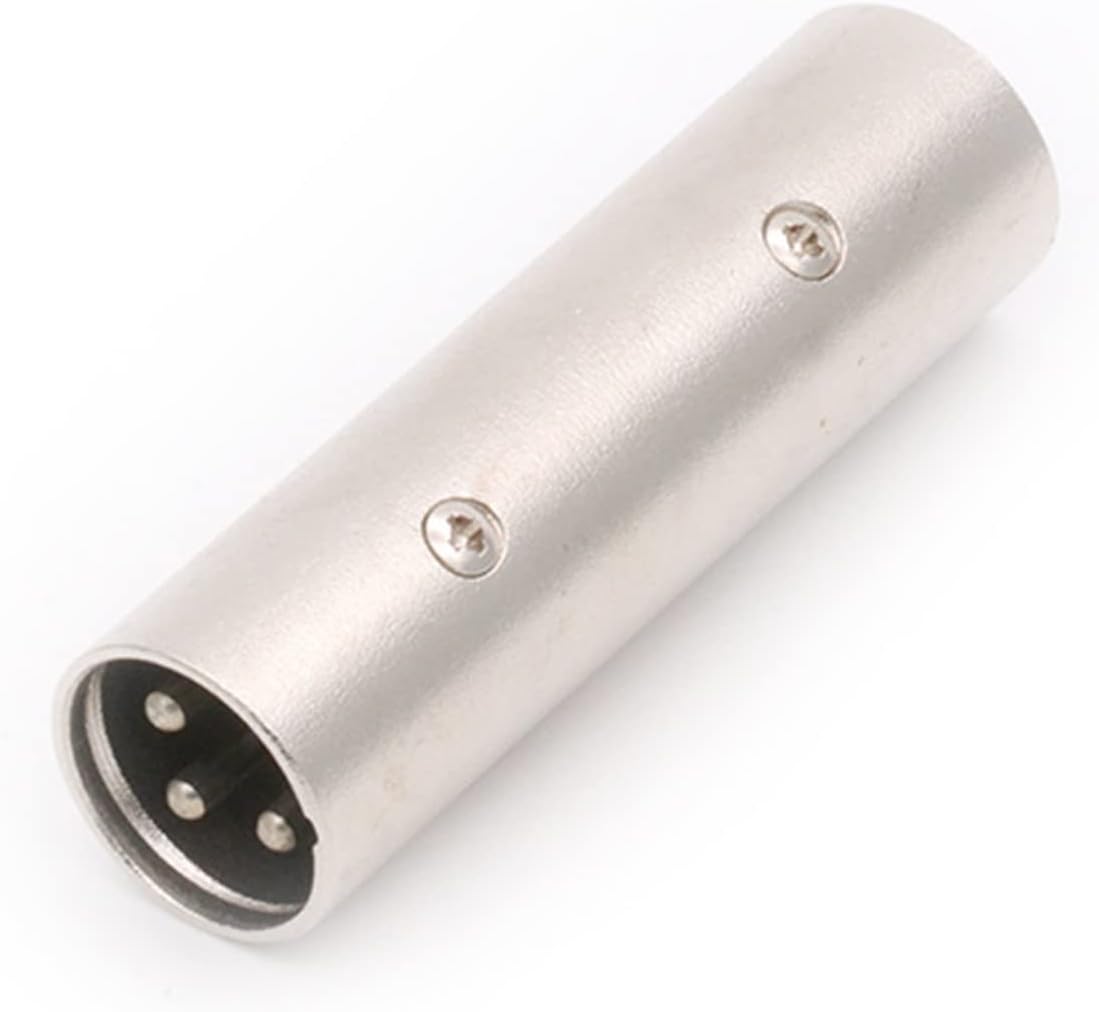 3Pin X L R Female to Female S I M Card Audio Microphone Mic Adapter Connector XLR Male to XLR Male Connectors 10Pcs (Color : 10xMM 3P)