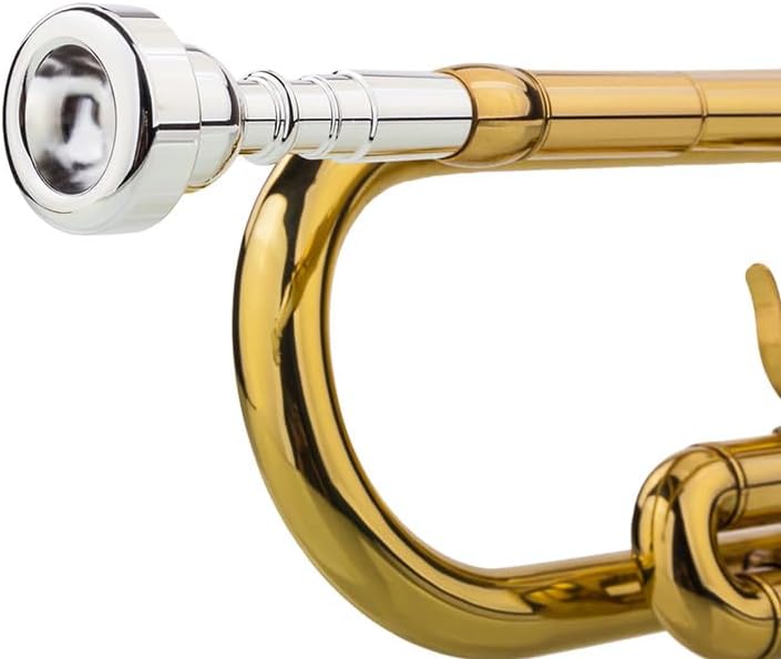 NOLLAM Bb Standard Trumpet Set Brass Musical Instruments with Carrying Case,Gloves, Cleaning Kit Nickel Plating Trumpe for Beginners or Advanced Students, Golden