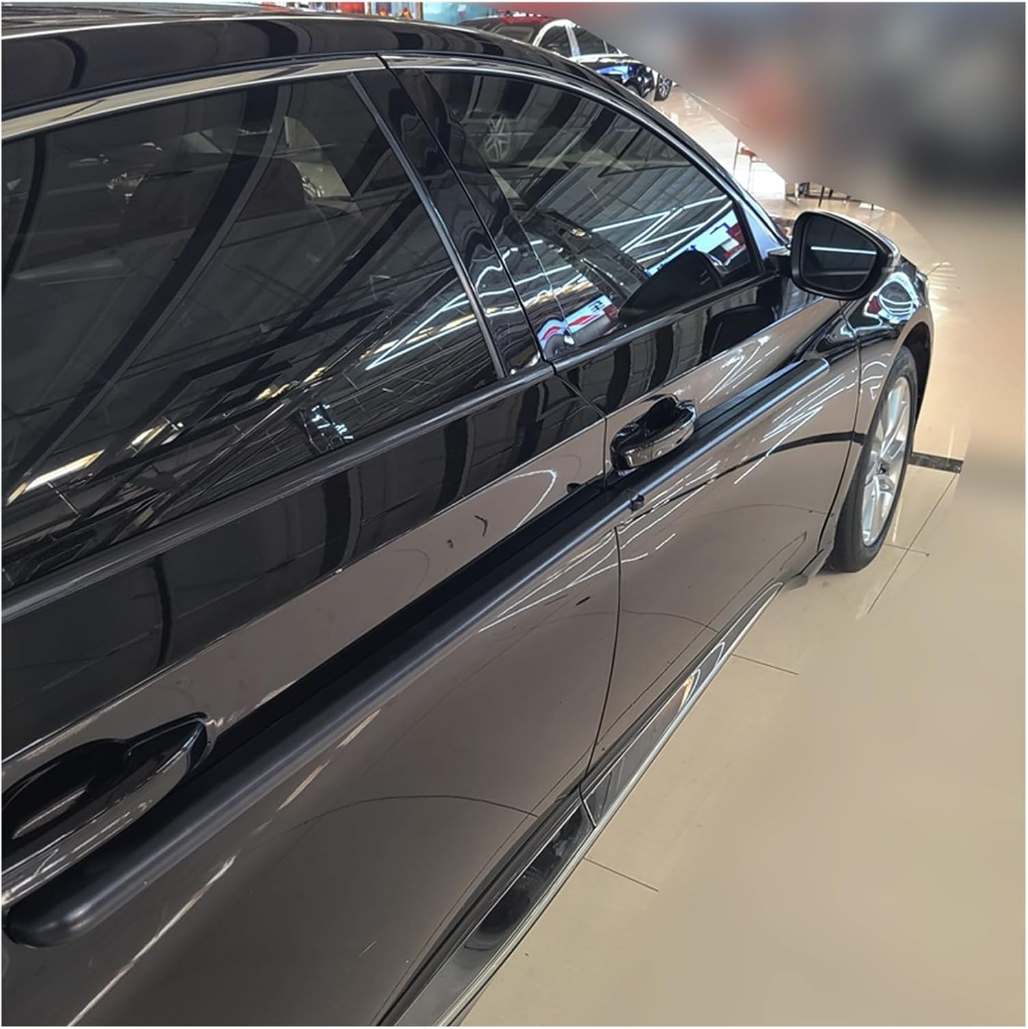 XPLKQXE Door Dent Protector Magnetic Panel Strip for Car, Foldable Door Edge Guards, Door Ding Protectors for 2 Doors, Soft Cushion Fits Aluminum Doors (Color : Black, Size : 1pcs)