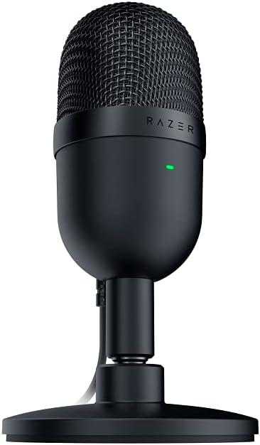 Razer Seiren Mini - USB Condenser Microphone for Streaming (Compact with Supercardioid Polar Pattern, Tiltable Stand, Integrated Shock Absorber) Black