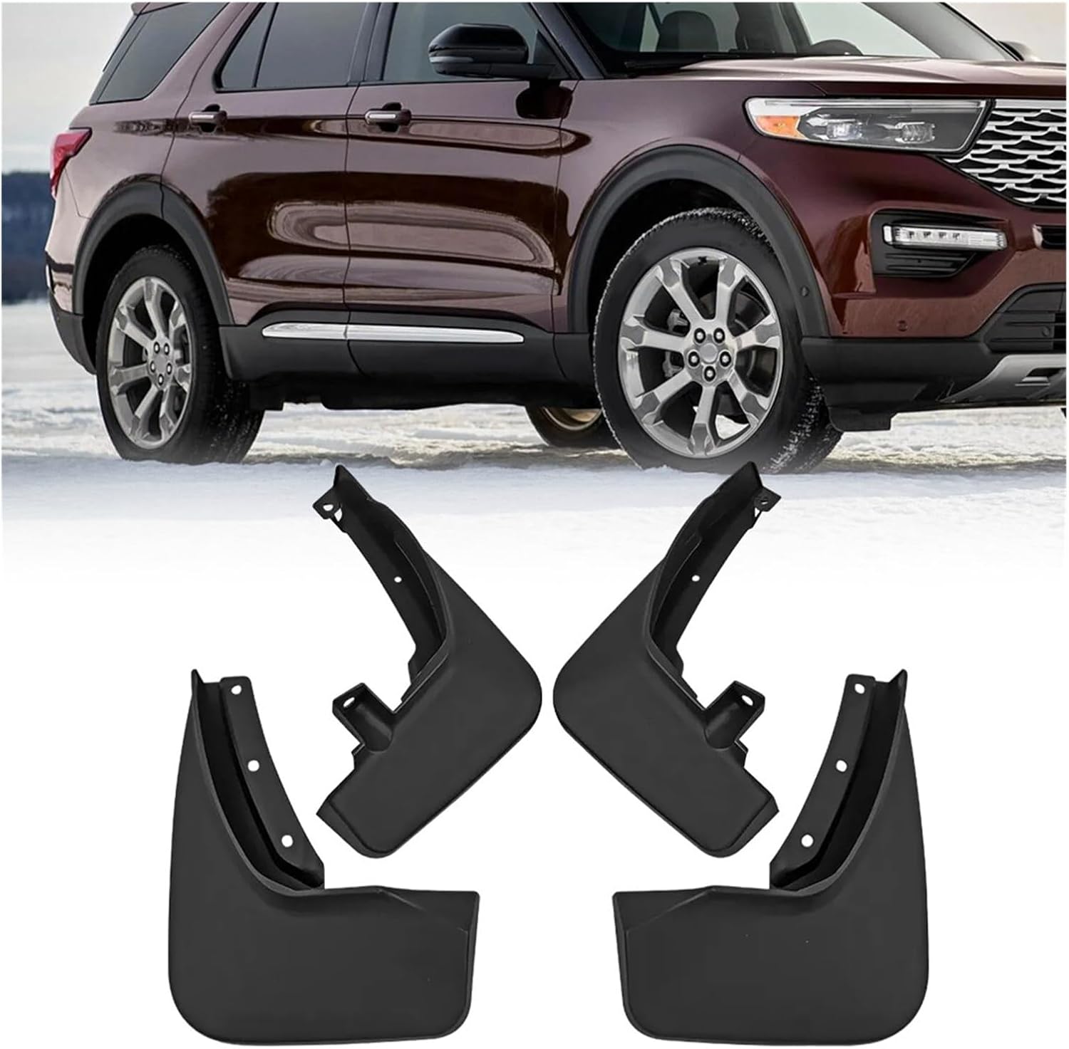 Compatible for Ford Explorer 2020 2021 2022 2023 2024 Car Front Rear Mud Flaps Fender Splash Guards KIT Mudguards Accessories