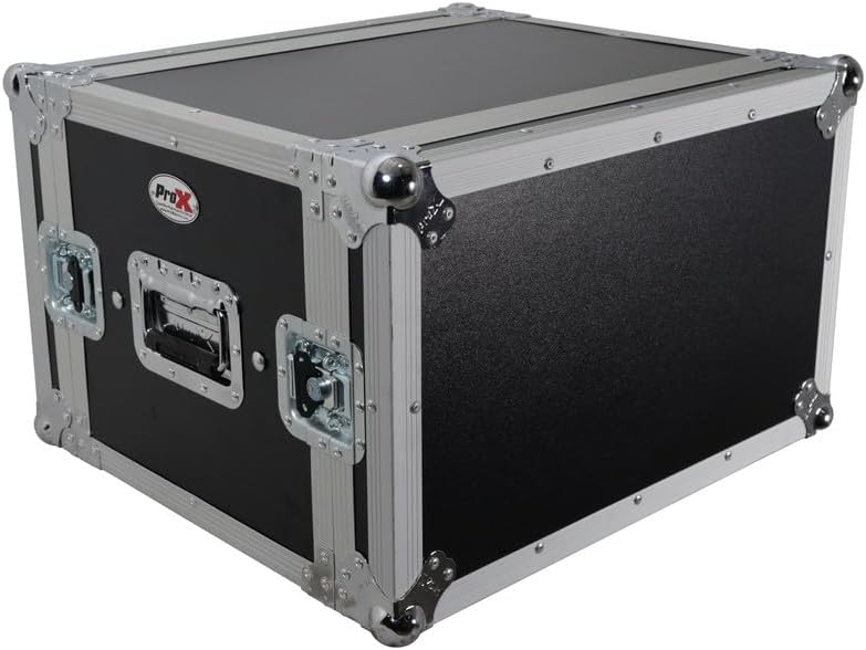 Prox Racing Parts 6 U Space Vertical 10 U Slant Top Load PRO DJ Mixer Rack Flight Road Ready Case T-6MR