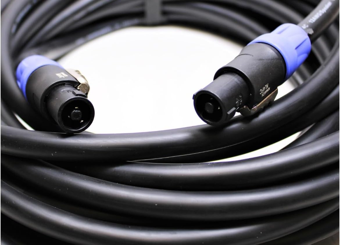 LASE 50 Ft SpeakOn Speaker Cable w/NEUTRIK NL4FC 12ga 4 Conductor Pure Copper