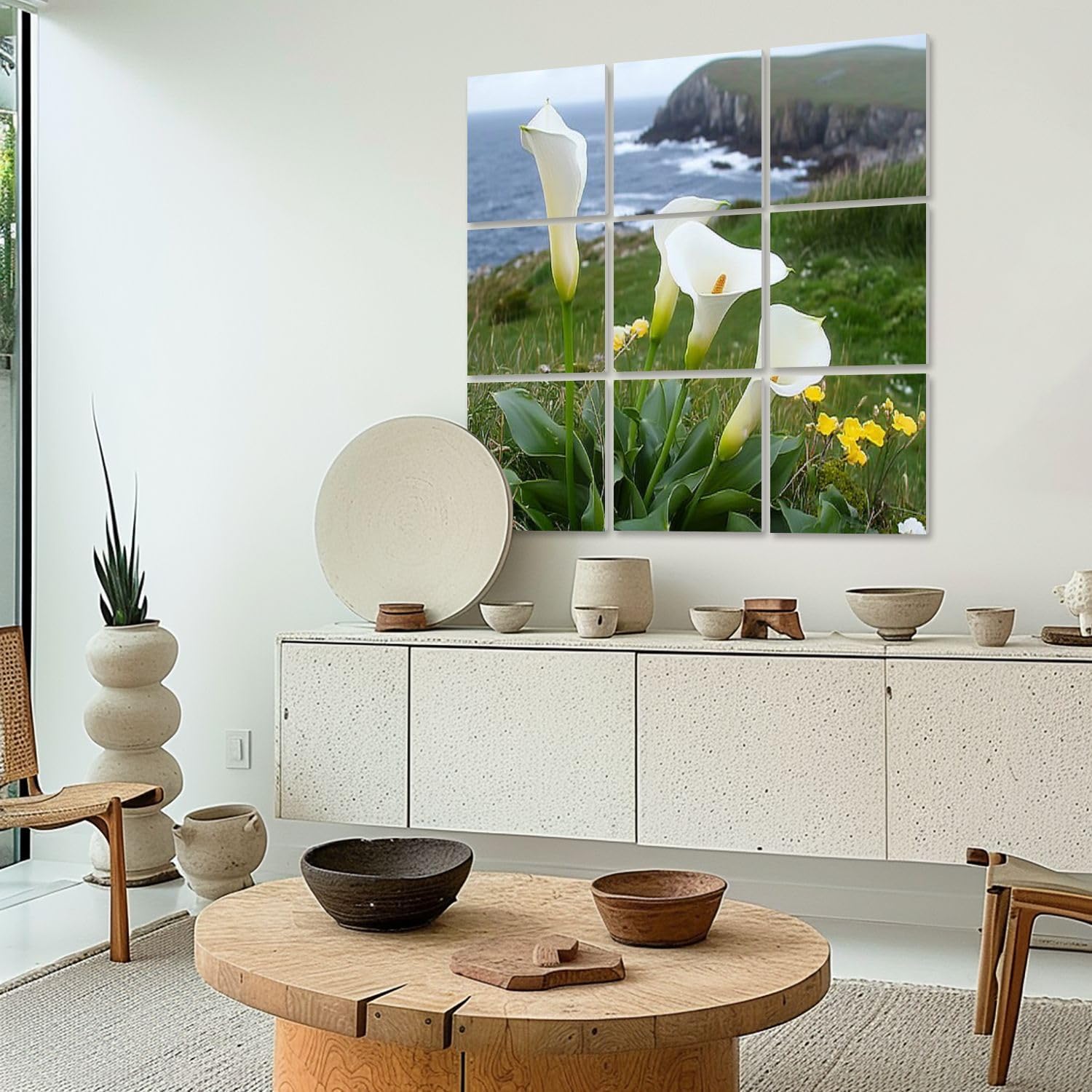 Art Acoustic Panels Self Adhesive calla lilies dingle peninsula ireland lily sea 9 Packs Decorative Soundproof Wall Panels Large Sound Absorbing Panels for Home Office 60