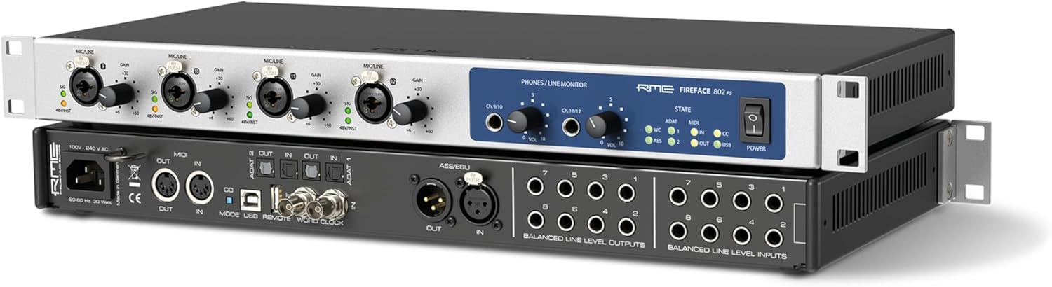 Fireface 802 FS 60 Channel 192khz High-End USB Audio Interface